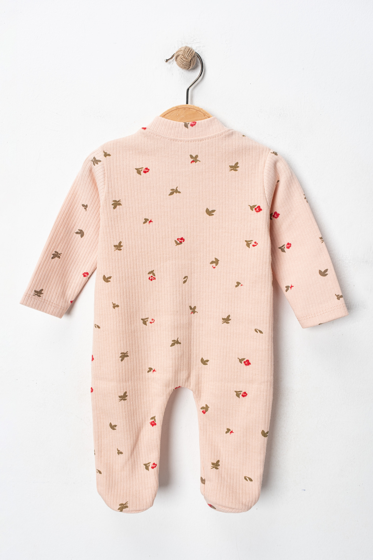 ENİA BABY Organik Kız Bebek Çiçek desenli 2li Tulum Takımı Yenidoğan kıyafet 0-3-6 ay 2'li Pamuklu 2 Parça fotoğrafı 5 (önizleme)