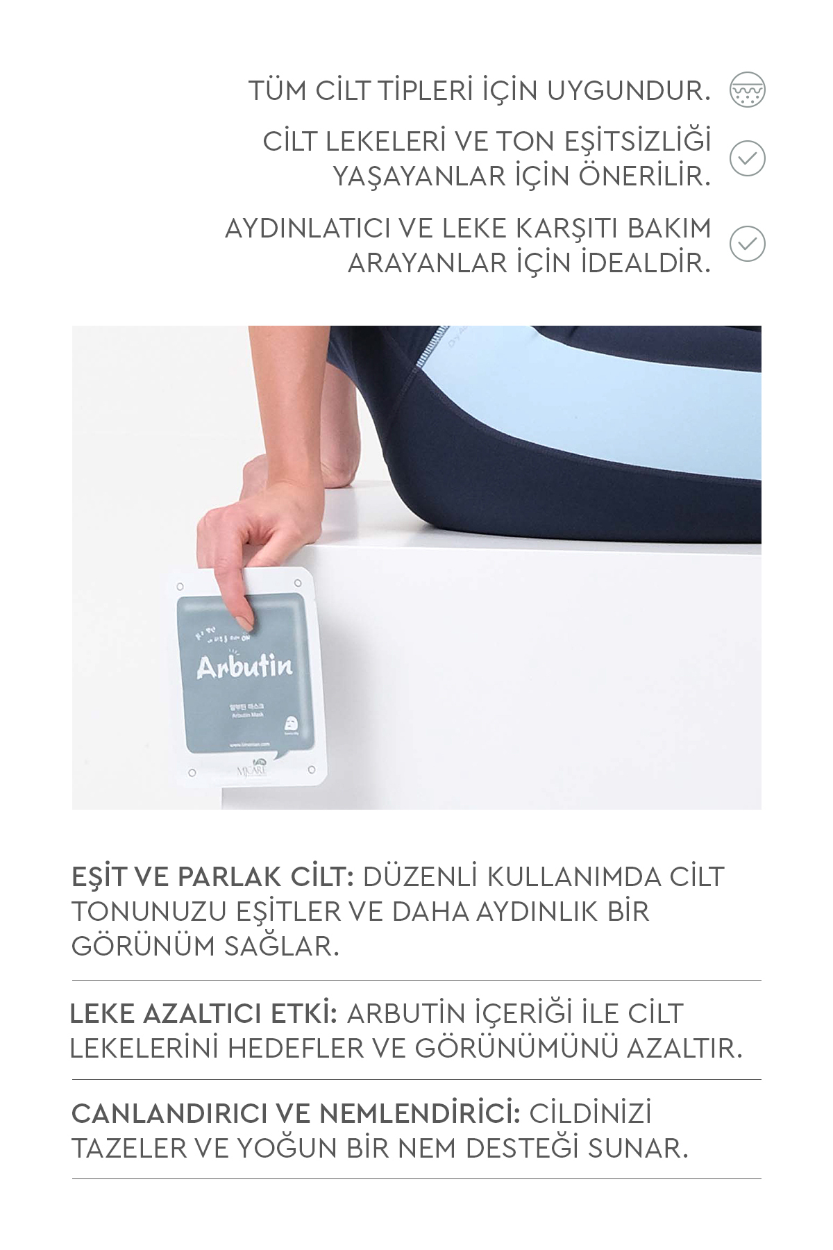 On Arbutin Mask - Arbutin Özlü Yüz Maskesi 10'lu — 1518954 — تصویر 5 از 7