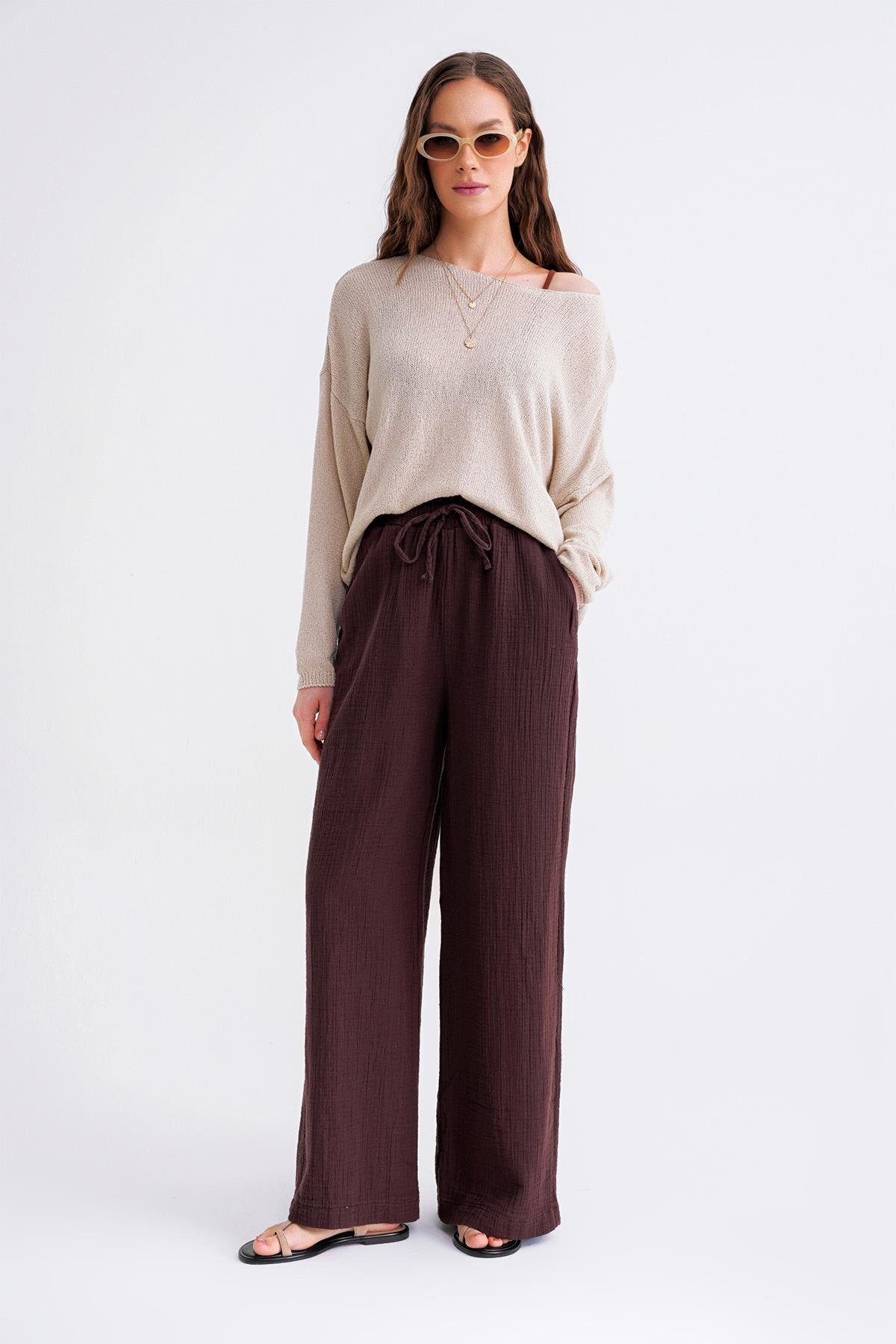 Mixray-6933 Women's Knitwear Boat Neck, Slim and Seasonbelli Sweater Stone 2