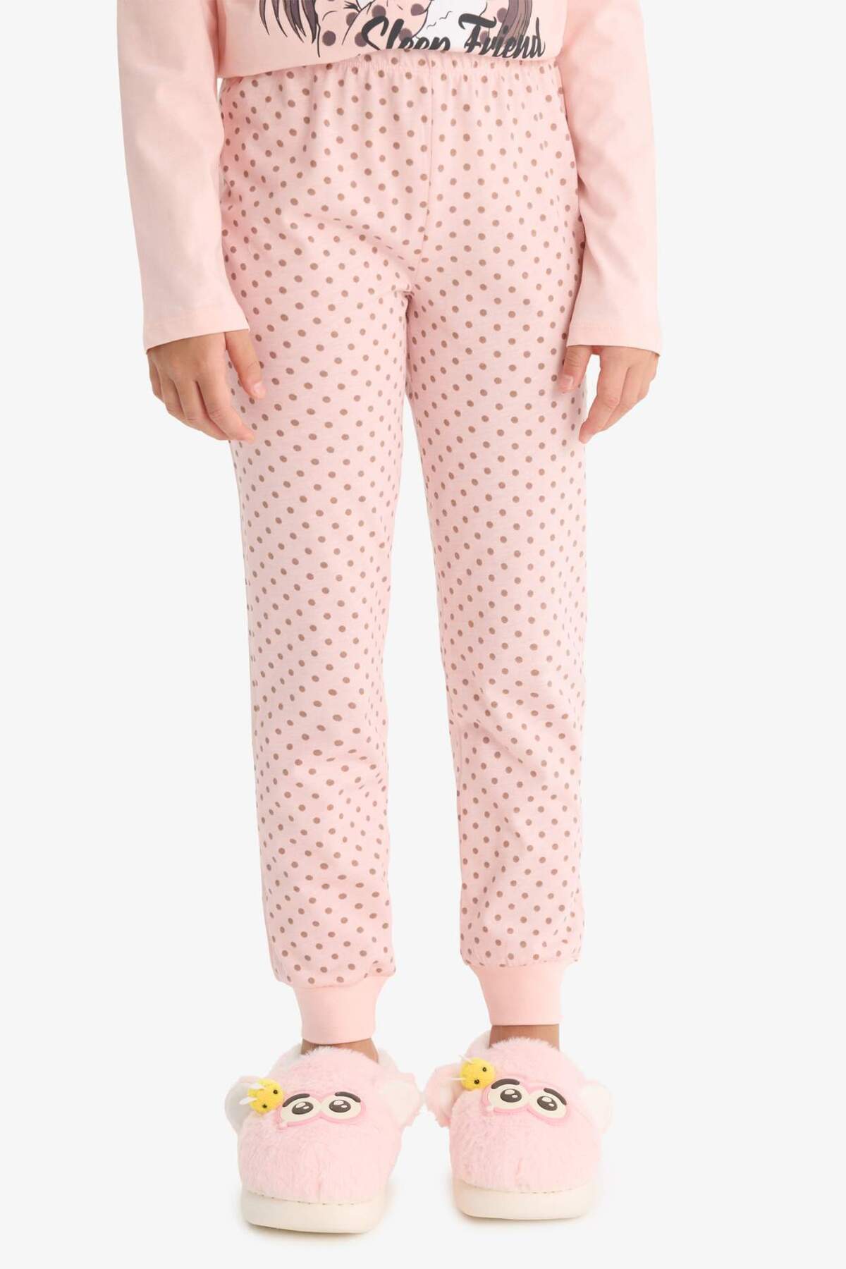 DeFacto-Girls Pajamas Set Printed Long Sleeve Top with Pattern Long Bottom F6169A825Au 6