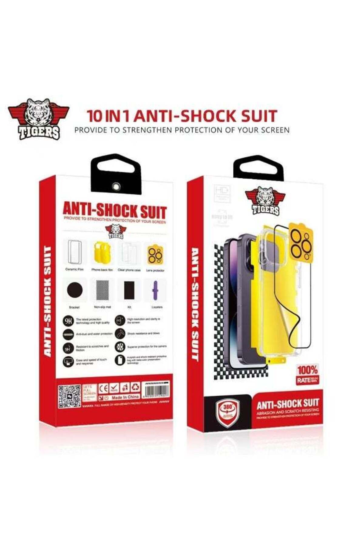 بكج الحماية تايجرز المتكاملة 10 في 1 لحماية الجوال...