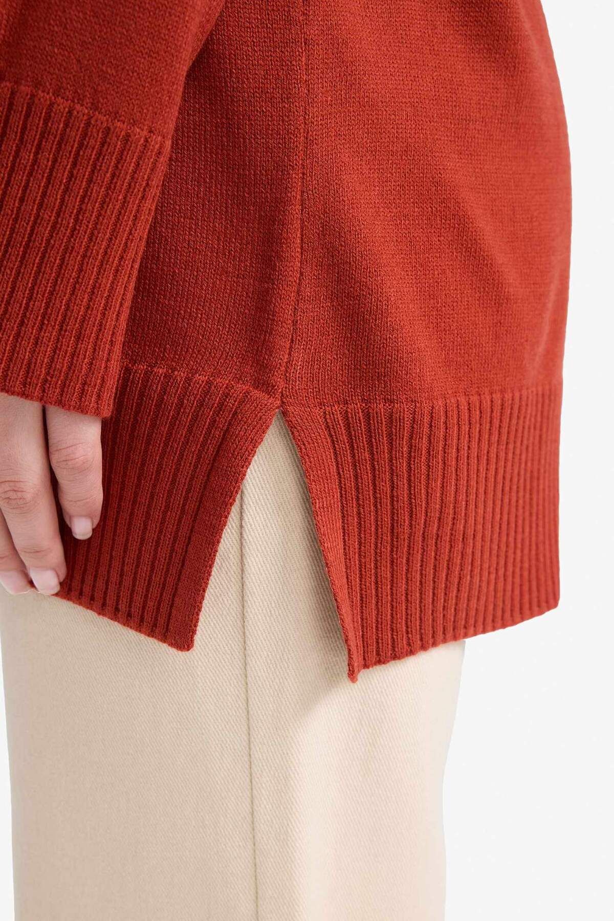 DeFacto-Regular Fit Crew Neck Basic Απλό Μακρυμάνικο Μπλουζάκι C4474AX25WN 6