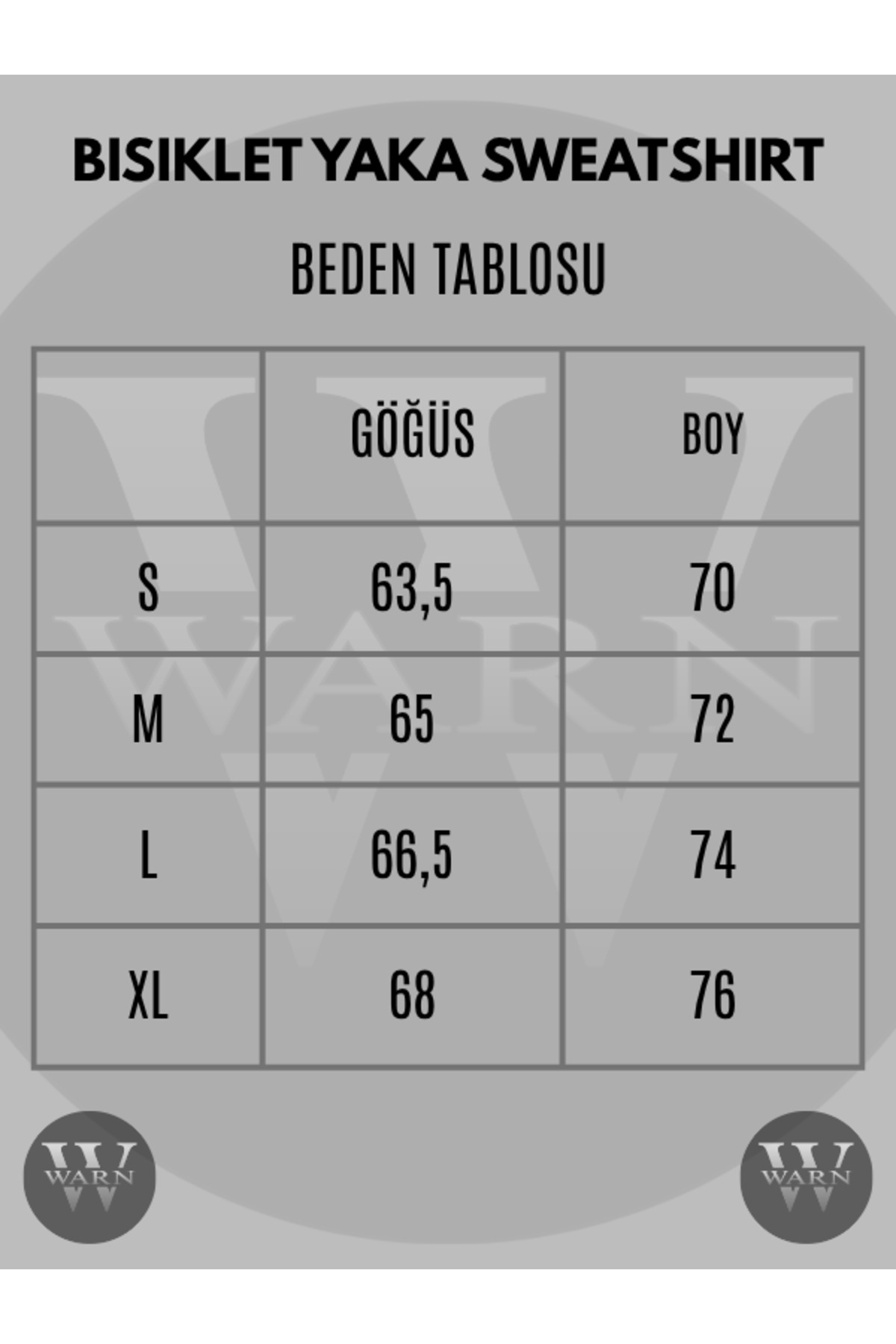 warn Unisex Bisiklet Yaka Sweatshirt 3 İplik Renkli Kışlık Pamuklu görsel 5
