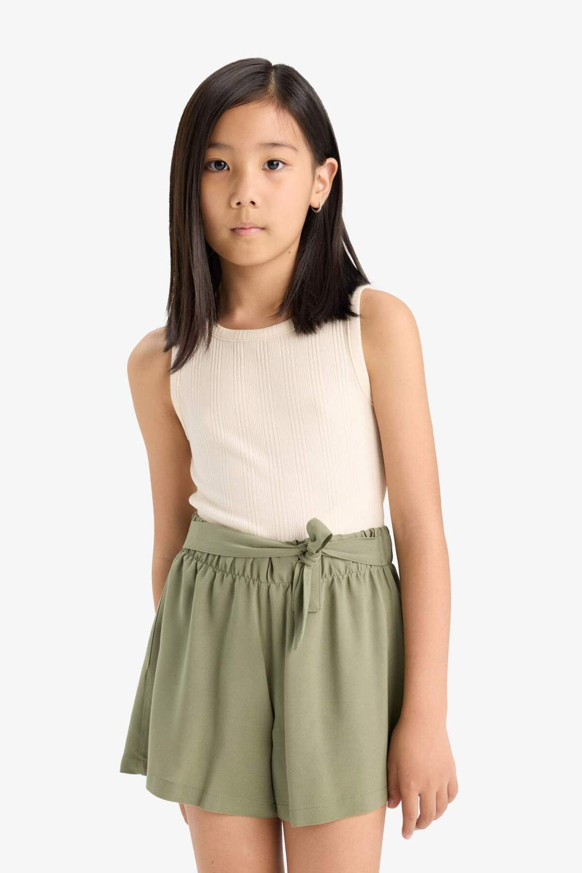 DeFacto-Girl's Crew Neck Basic Plain Undershirt Z7815A625Hs 3