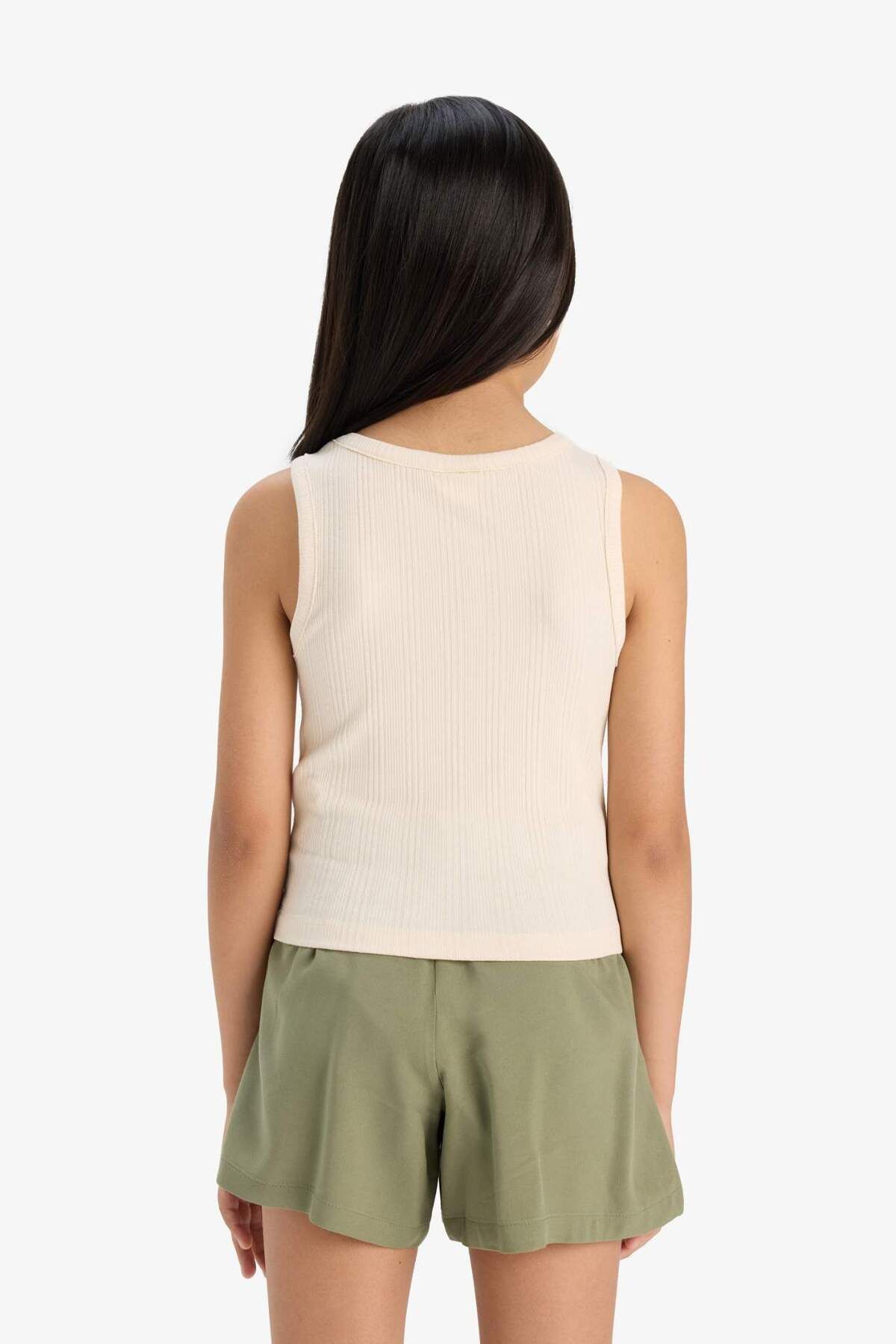 DeFacto-Girl's Crew Neck Basic Plain Undershirt Z7815A625Hs 7