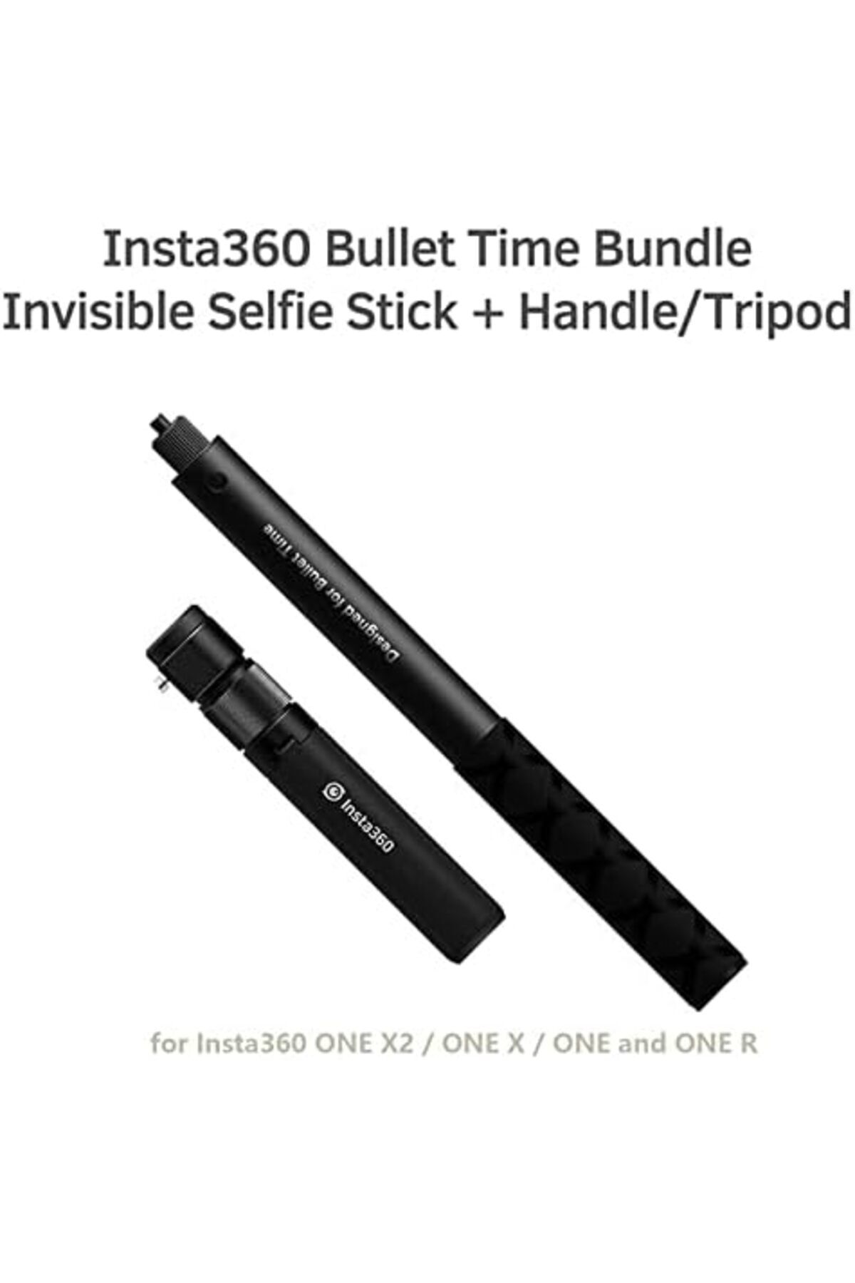 BRAZA-Insta360 Bullet Time Bundle with Invisible Selfie Stick Folded Tripod Handle 2