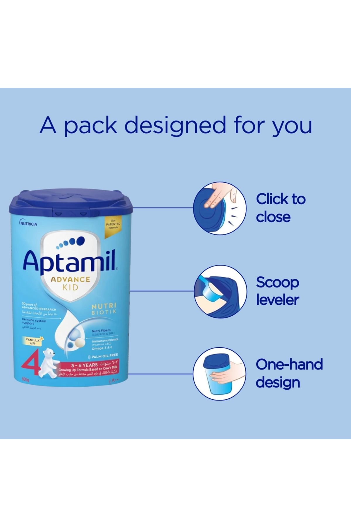 Aptamil-Advance Kid 4 Growing Up Formula Milk From 3-6 Years, Easy To Use Pack, 800g 5