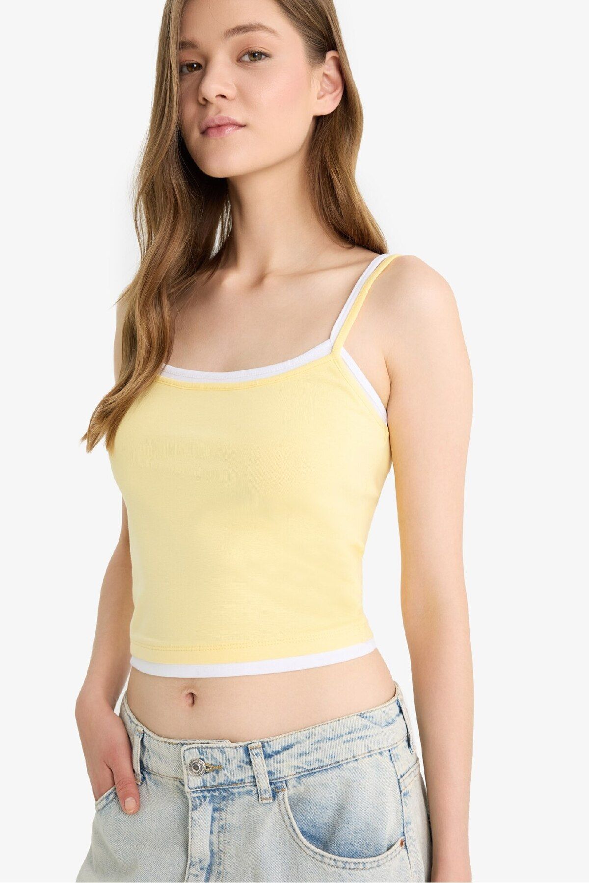 DeFacto-Cool Fitted Rib Strap Undershirt F4888Ax25Sm 4