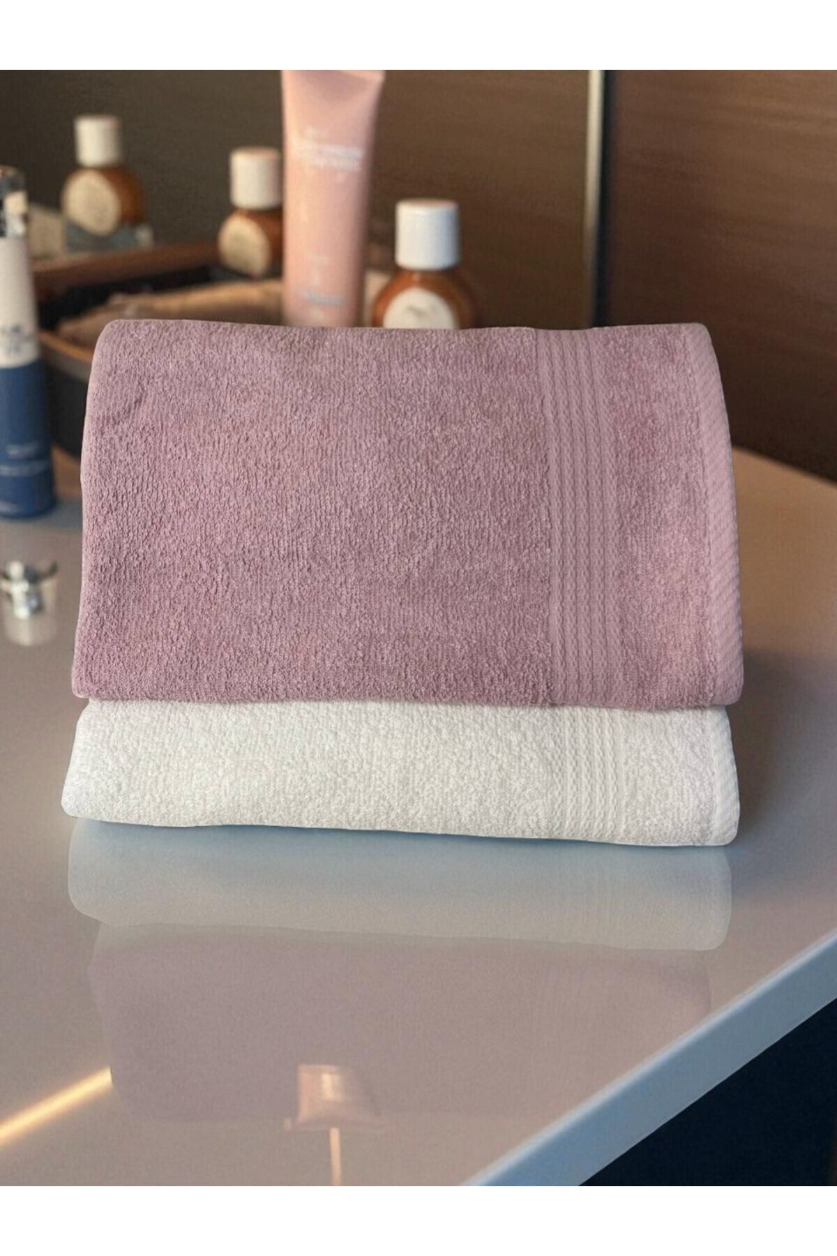 MixCotton Home-100% Cotton 140X70 cm Large Size 2 Pack Bath Towel 3