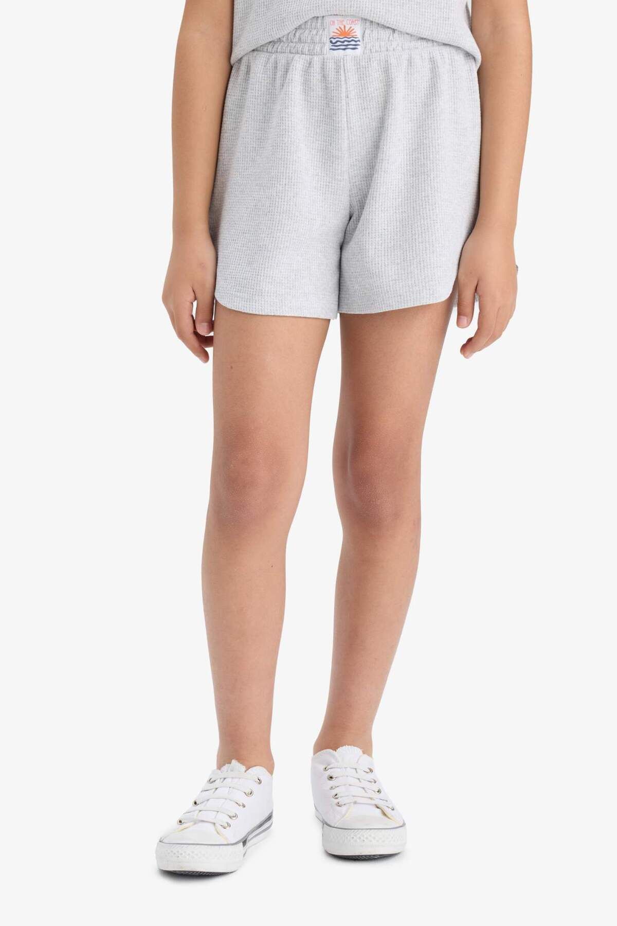 DeFacto-Set de 2 bucăți pentru fete, top fără mâneci, pantaloni scurți cu talie elastică, partea de jos F5184A825SM 7