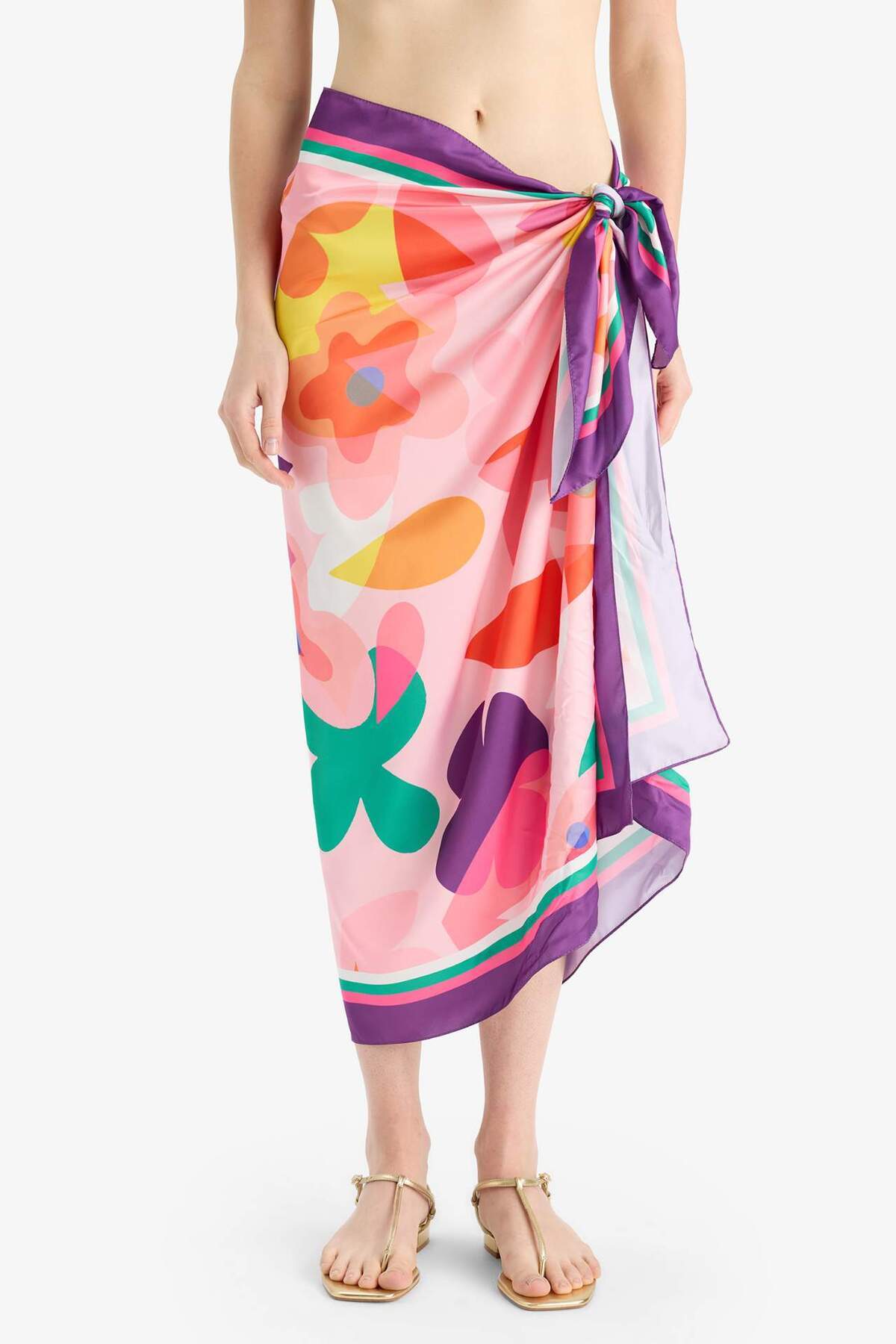 DeFacto Desenli Saten Pareo F1461AXNS