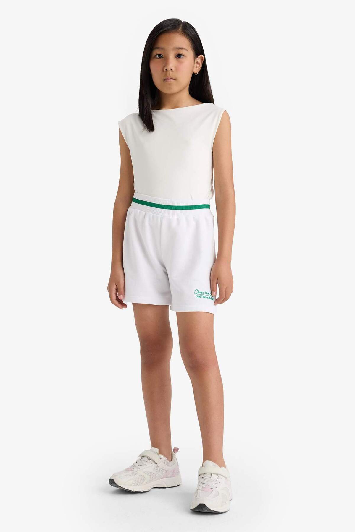 DeFacto-Girl's Printed Elastic Waist Shorts E6588A825Sm 2