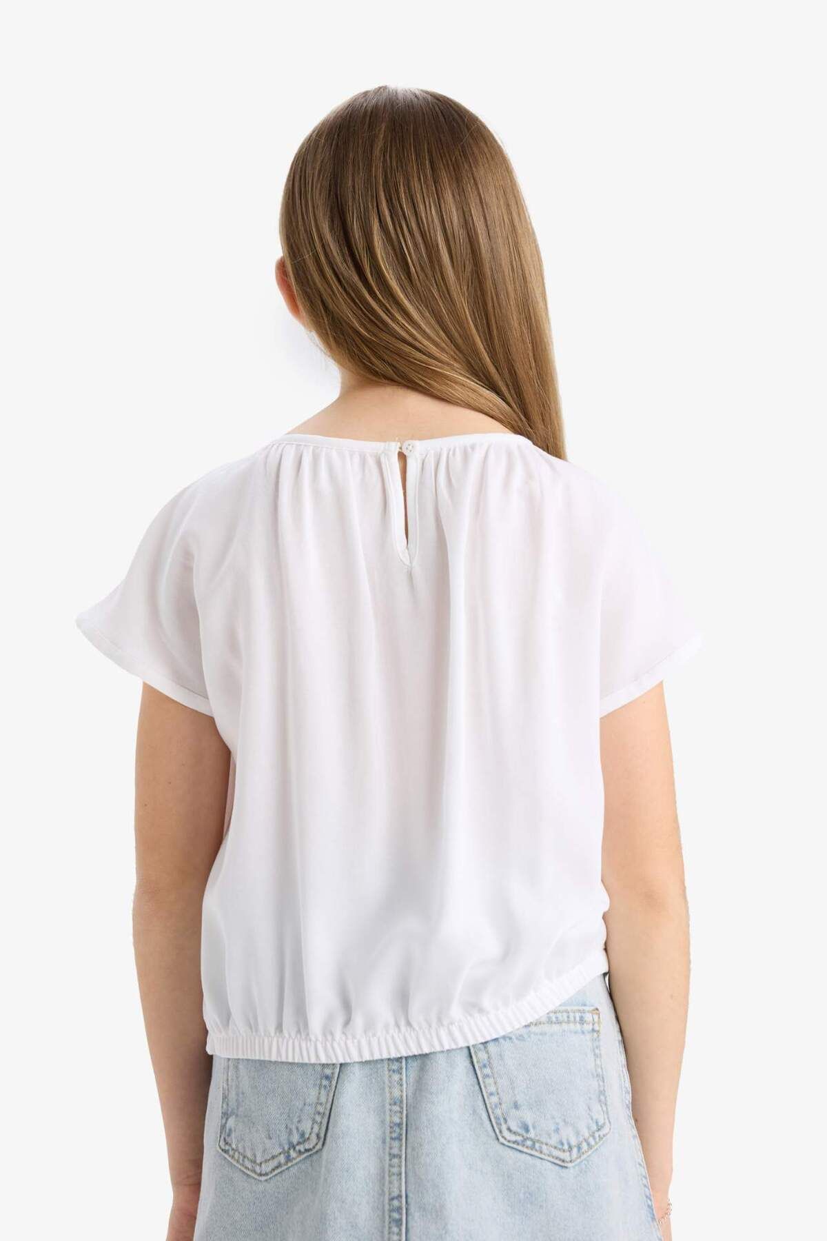 DeFacto-Girl's Short Sleeve Blouse E6855A825Sm 5