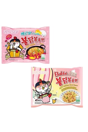 vinisep Carbonara & Cream Carbonara buldak ramen Helal damgalı 2 adet (KORE K...