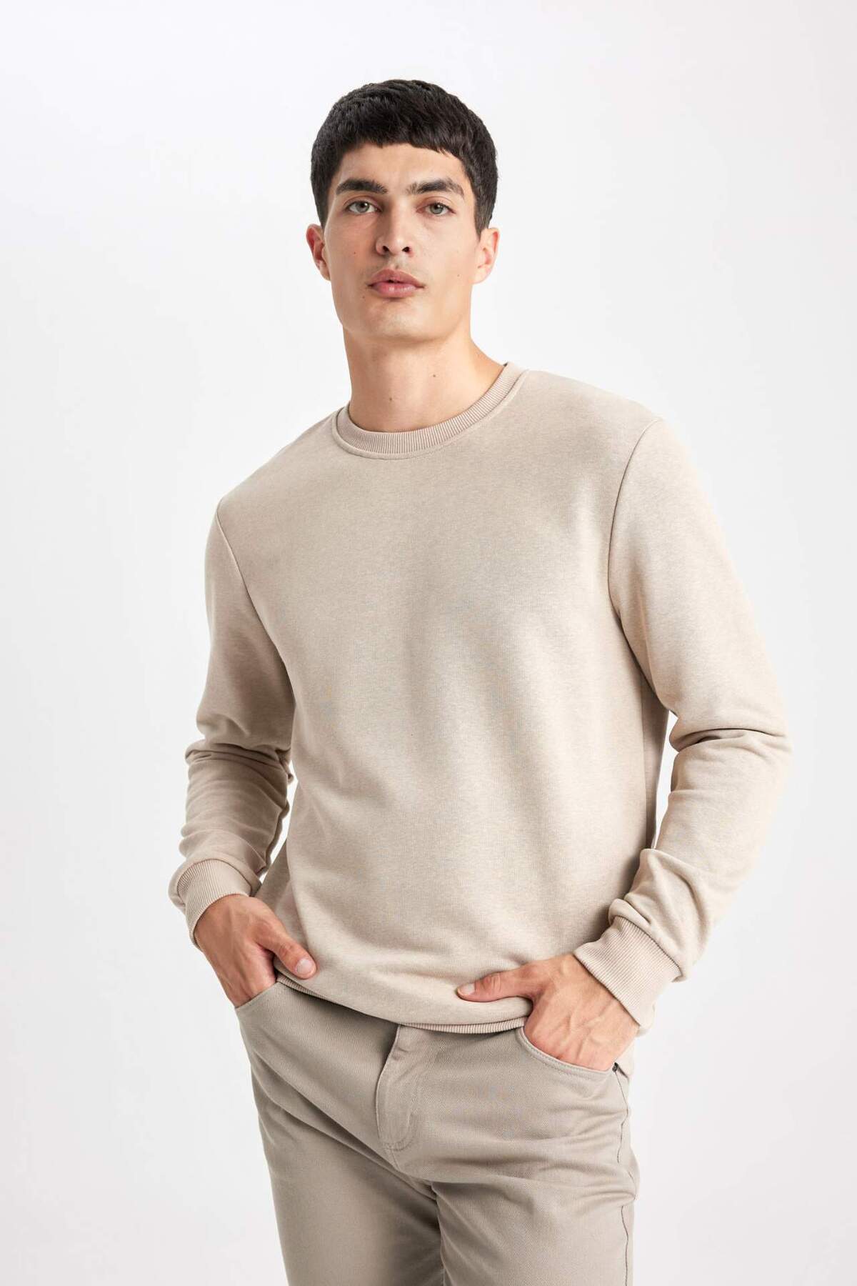 DeFacto-Reguläre Passform Sweatshirt mit Rundhalsausschnitt B7833axns 3