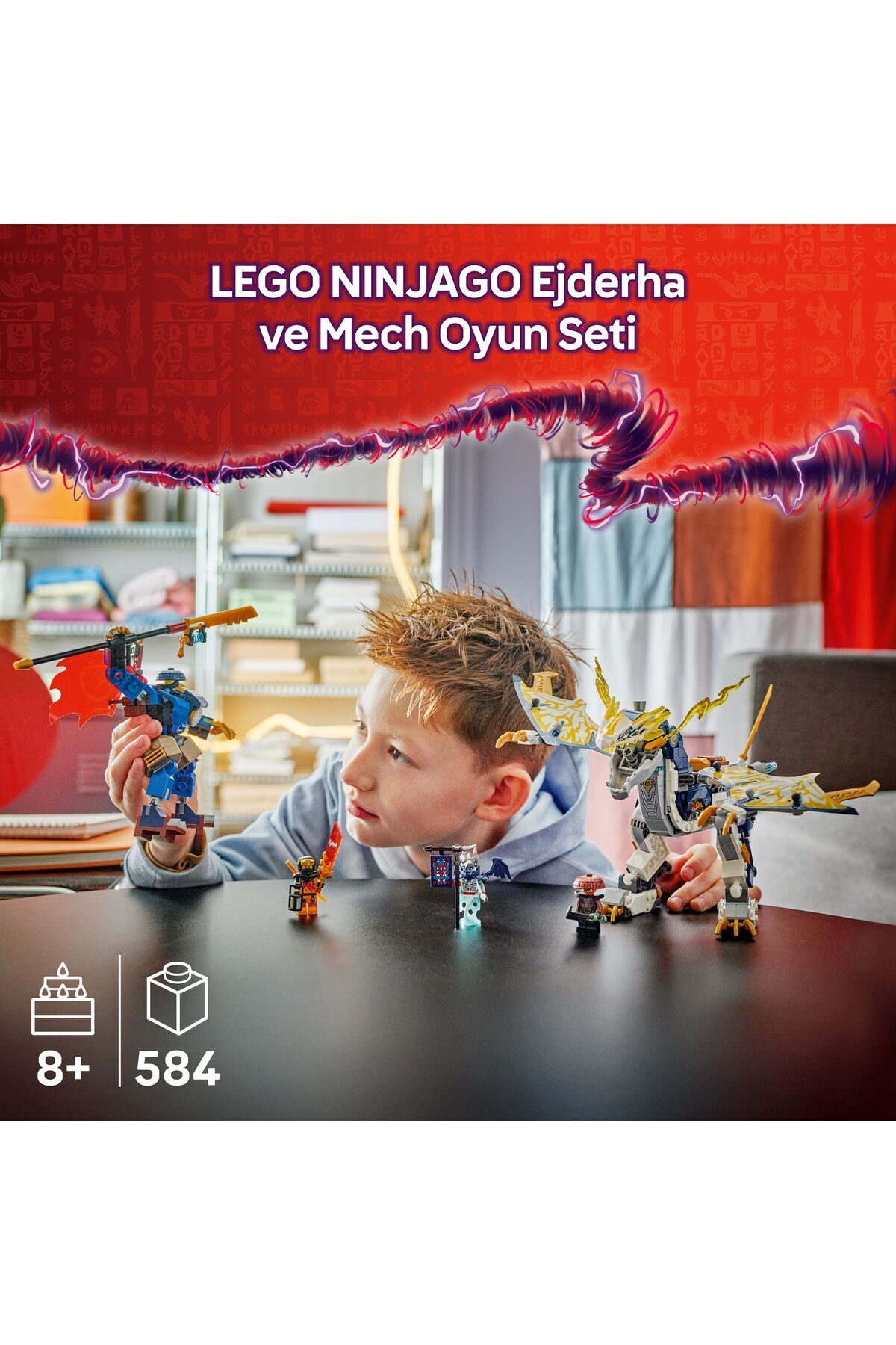 LEGO-®   Ninjago ®   Rogue's Robot Dragon Rider 71843 - 8+ Creative Toy Building Set (584P) 5