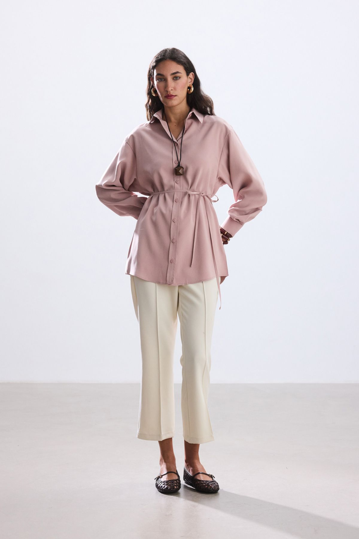 BE BLUE-Milk Color Flare Pants 6