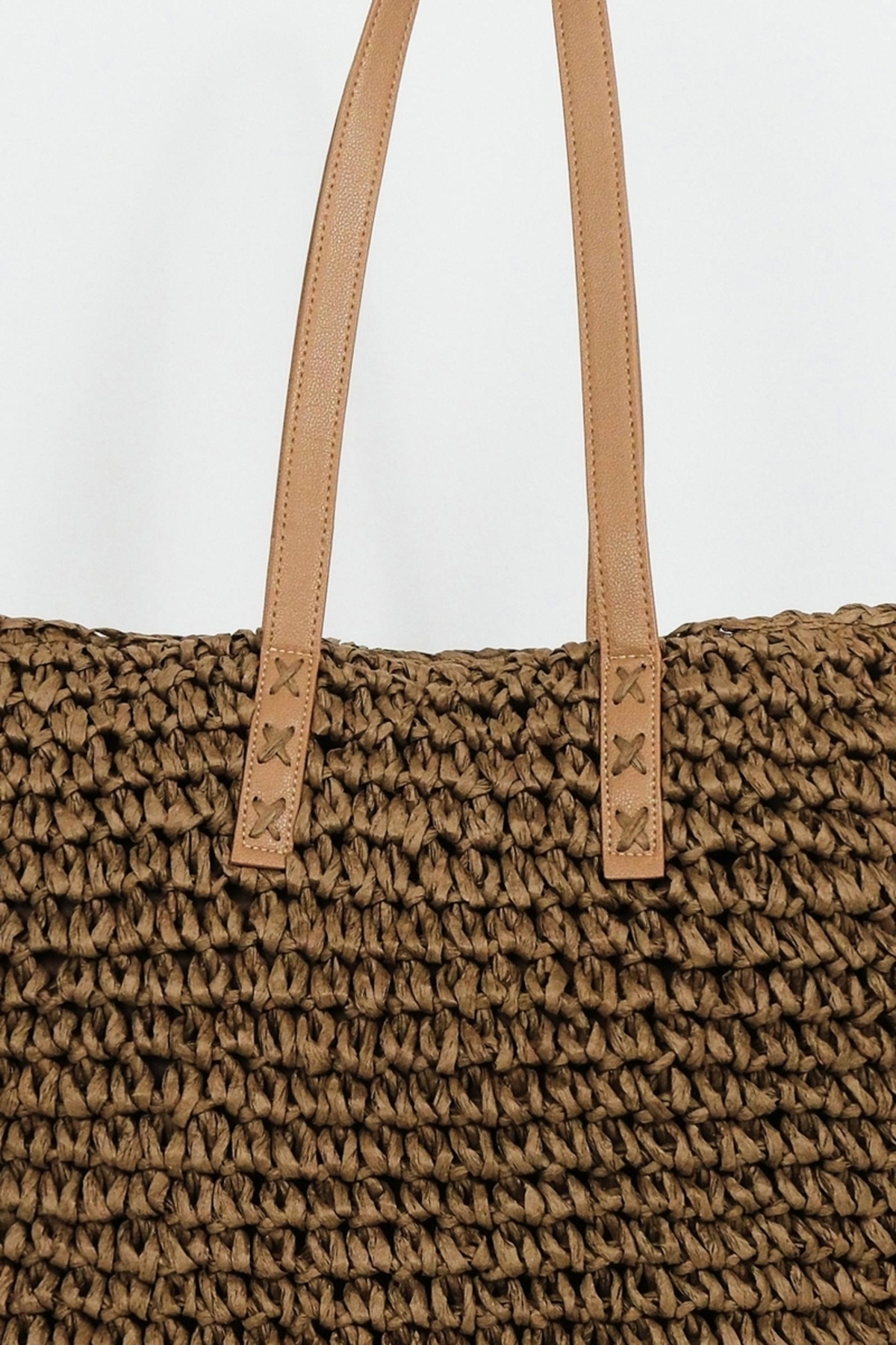 BE BLUE-Brown Leather Handle Wicked Bag 6