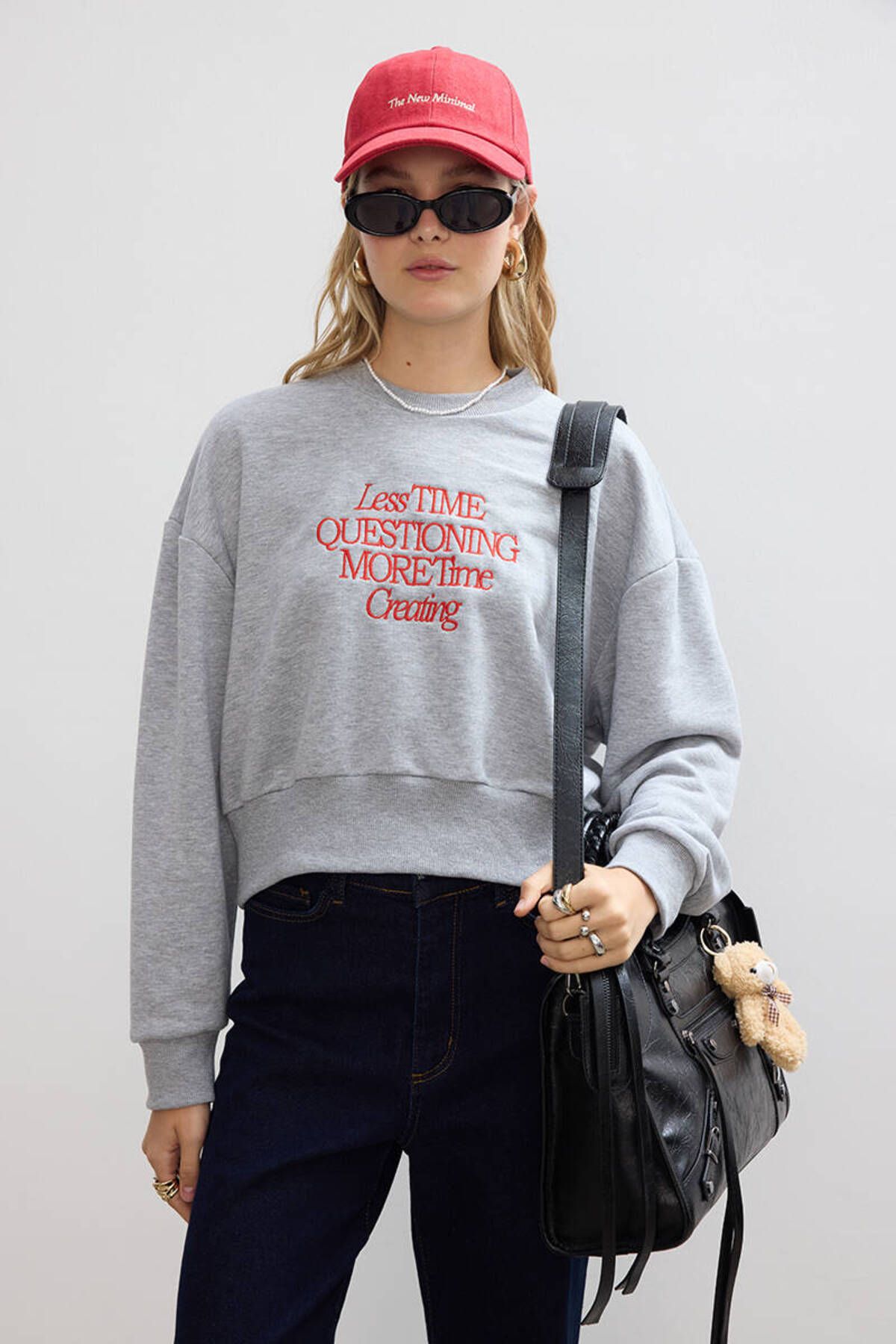 BE BLUE-Creating Short Sweatshirt 1