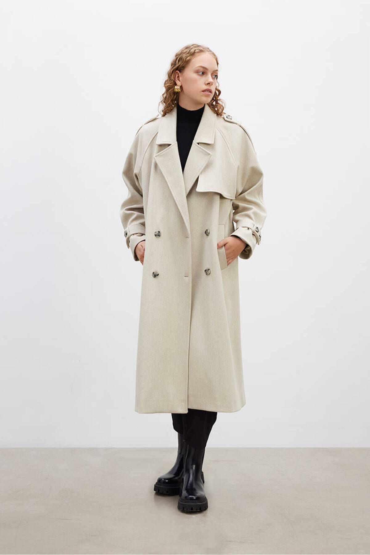 BE BLUE-STONE TRENCH CACHET COAT 3