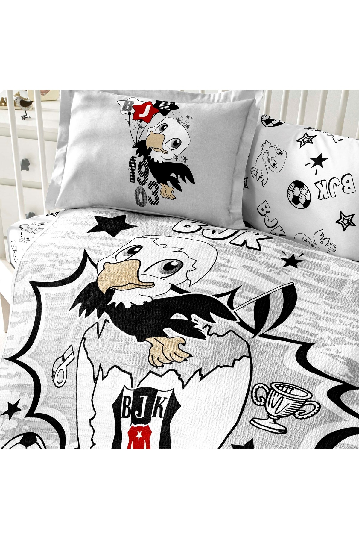 Taç Beşiktaş Kartal Bebek Pike Takımı fotoğrafı 2 (önizleme)