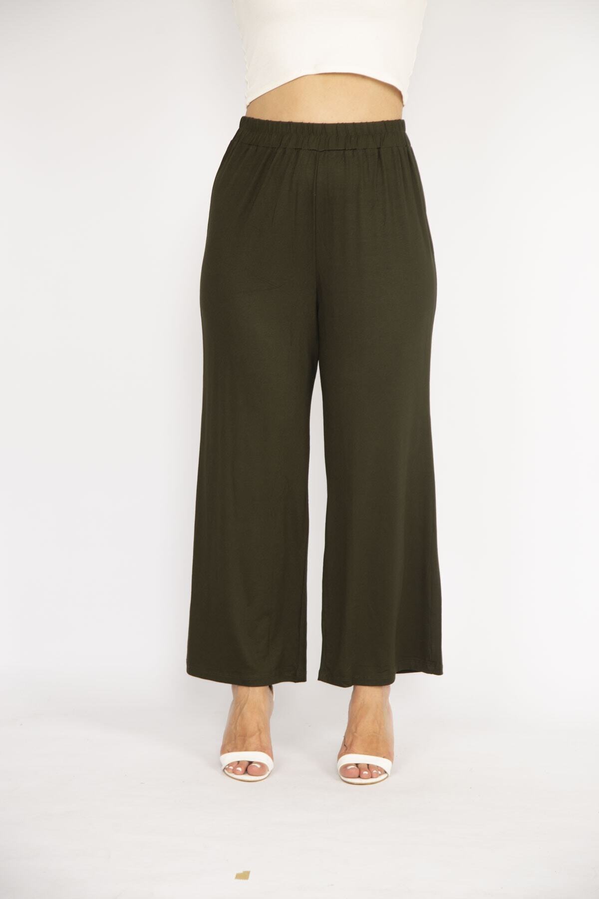 Şans Pantaloni De Trening Pentru Femei Kaki Marime Mare 65n36498 Femeie - 44