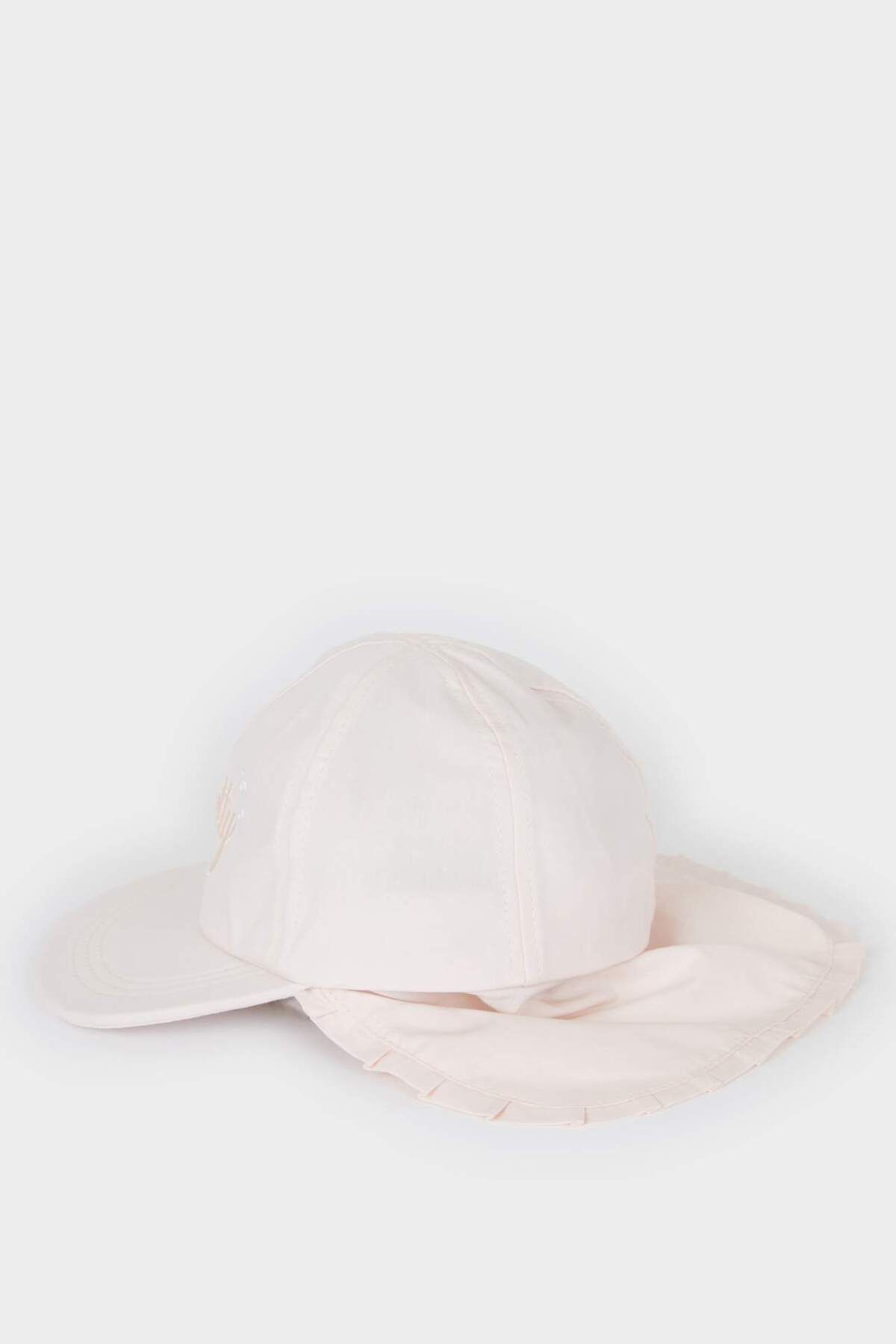 DeFacto-Baby Girl Embroidered Neck Protected Cotton Cap Hat D8385A525Sm 3