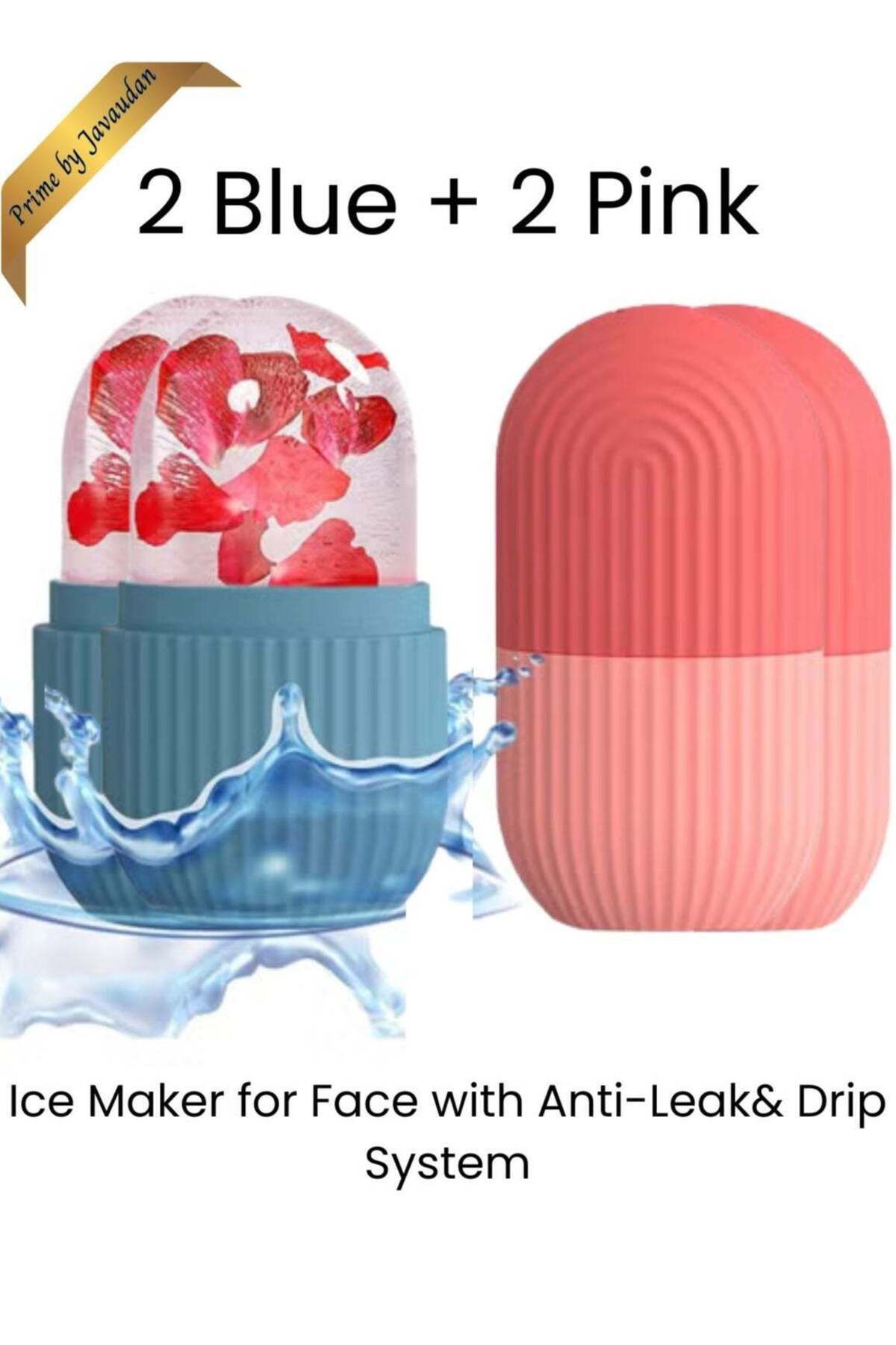 Prime by Javaudan-Ice Mold Ice Maker for Face with Anti-Leak & Drip System, Contour Cube Ice Roller, Silicone Ice Hold 1