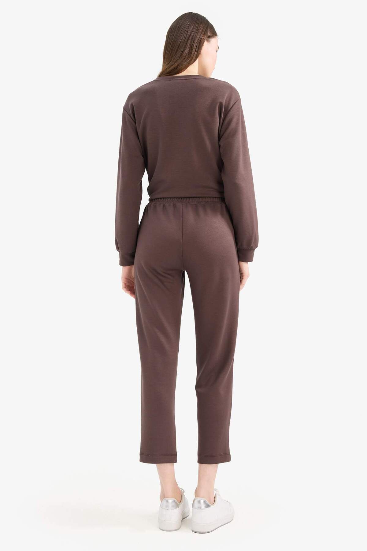 DeFacto-Regular Fit Elastic Waist Pocket Basic Straight Trousers E1954Ax25Sp 5