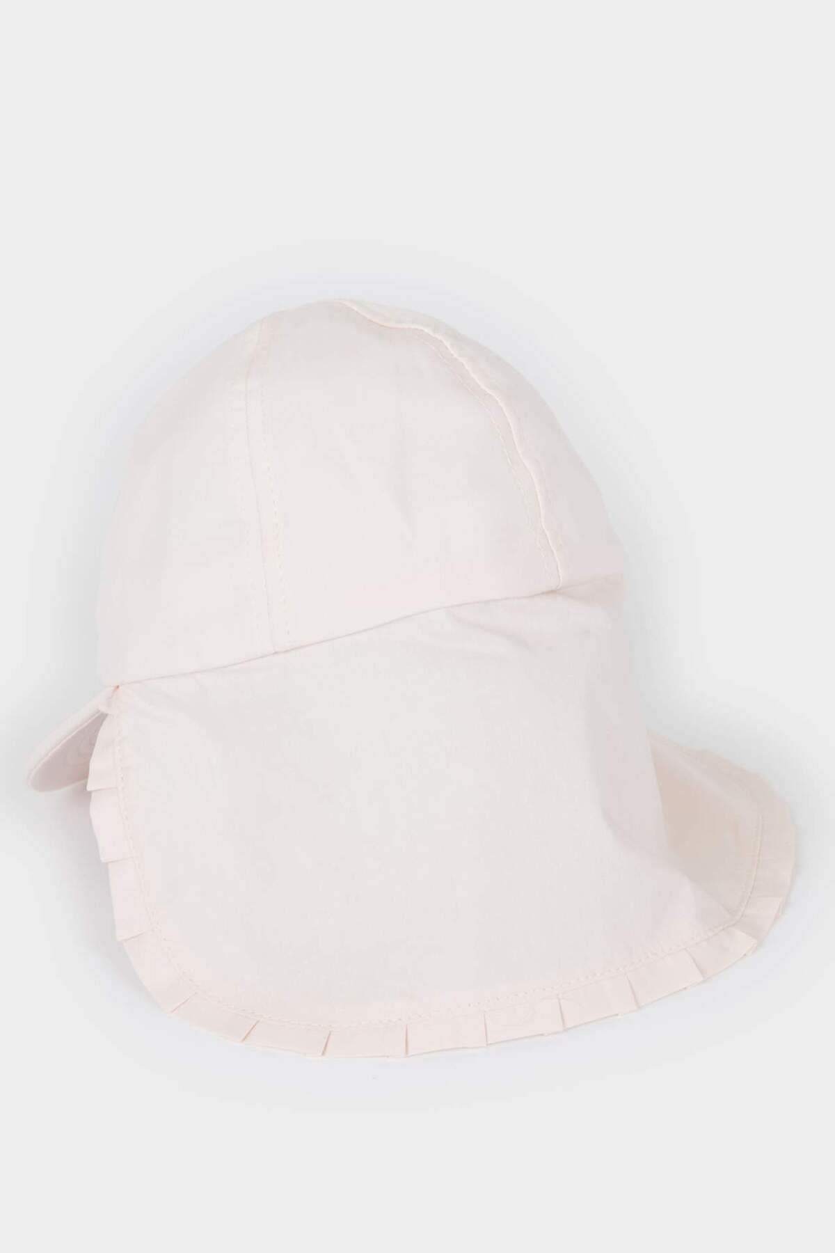 DeFacto-Baby Girl Embroidered Neck Protected Cotton Cap Hat D8385A525Sm 4
