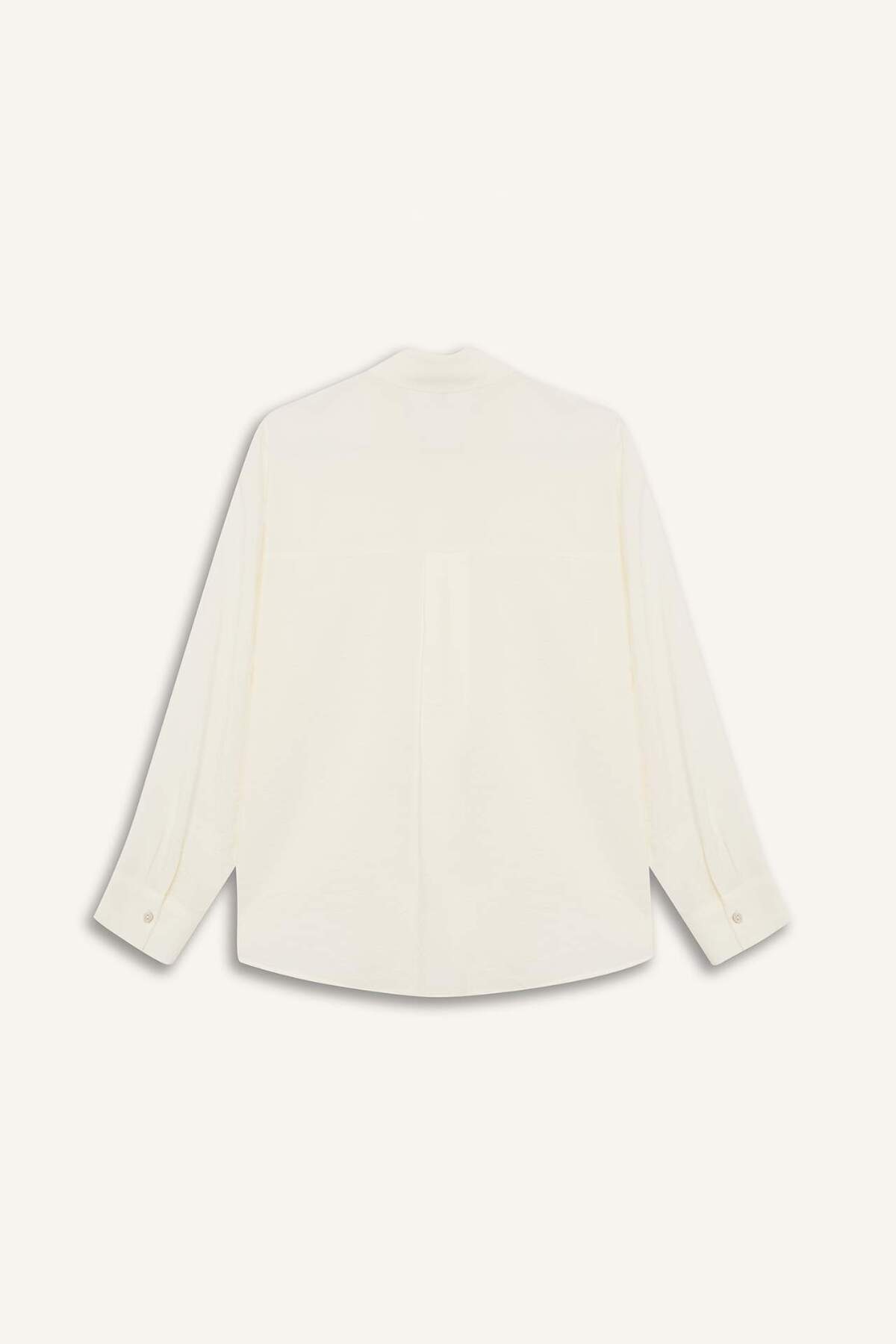 DeFacto-Regular Fit Beach Shirt-Fall in Love E1167Ax25Sm 3