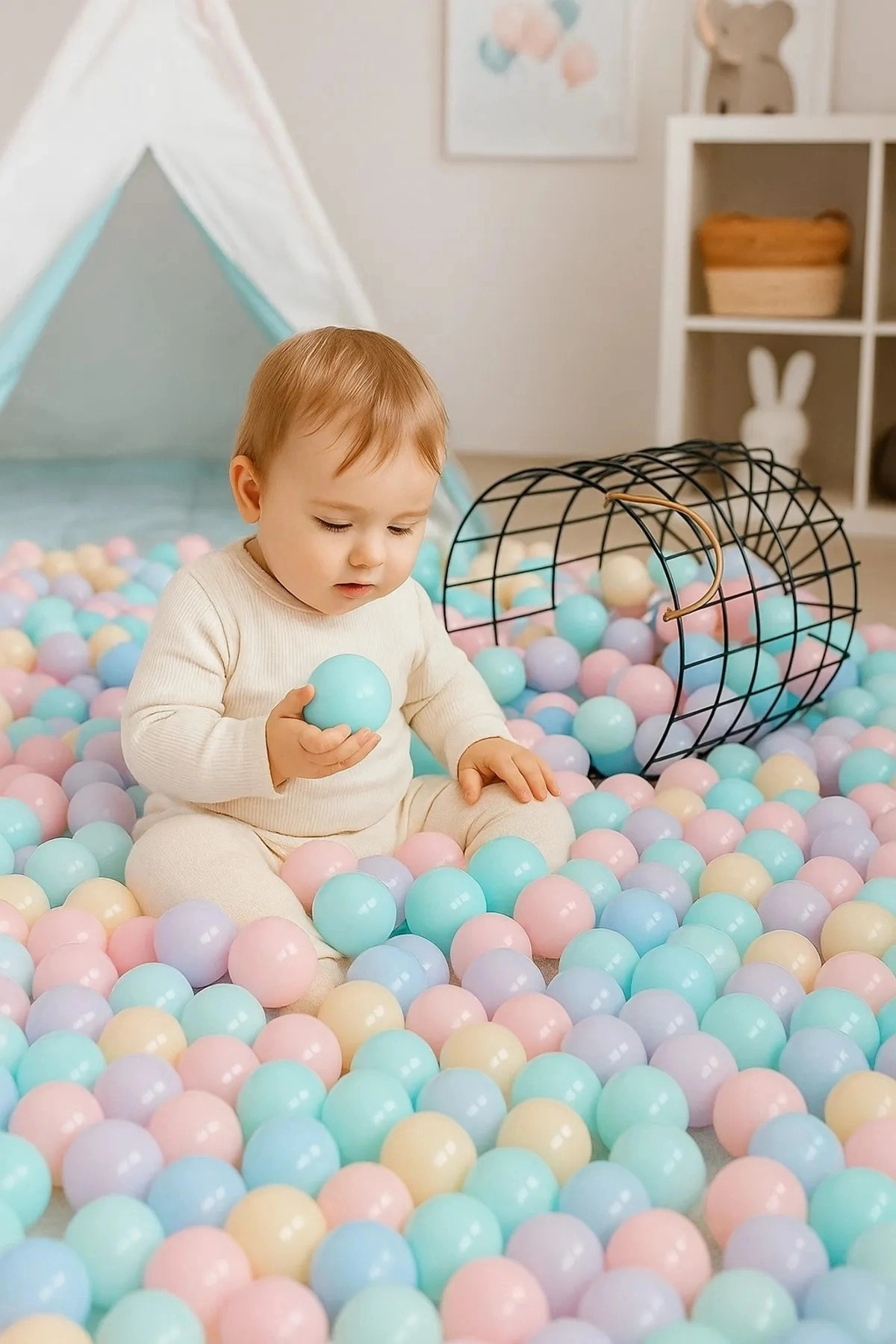 VaVbaby Oyun Havuz Topu Şişme Oyun Havuz Topları 6 Cm 50 Adet fotoğrafı 4 (önizleme)