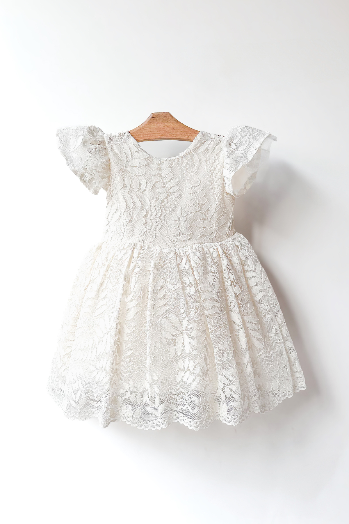 Baby Animals Kız Bebek Elbise Kız Çocuk Elbise Doğum Günü Parti Düğün Elbise Dantelli Kısa Kol Astarlı Elbise fotoğrafı 5 (önizleme)