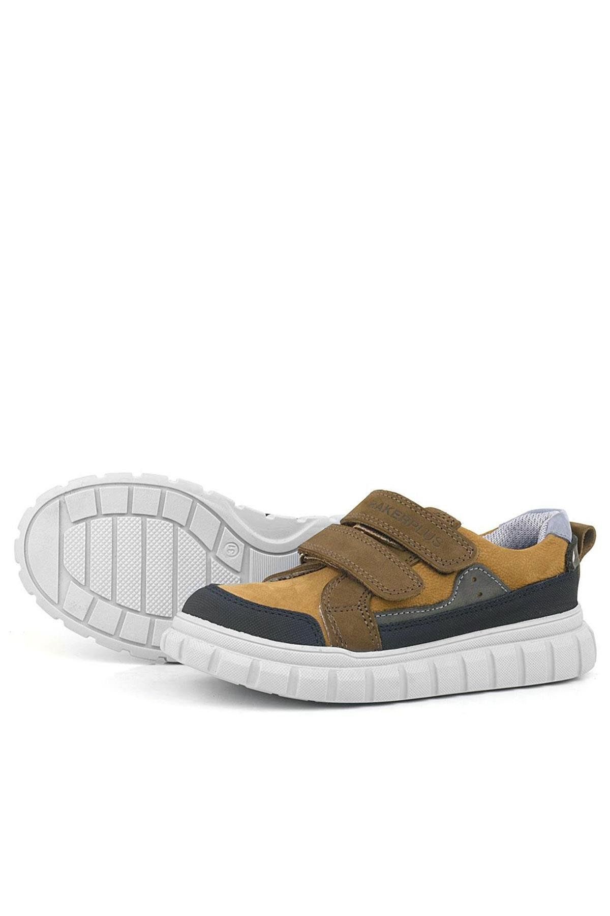 Rakerplus-Γνήσιο δερμάτινο καφέ Velcro Παιδικά Casual Αθλητικά Σχολικά Παπούτσια 6