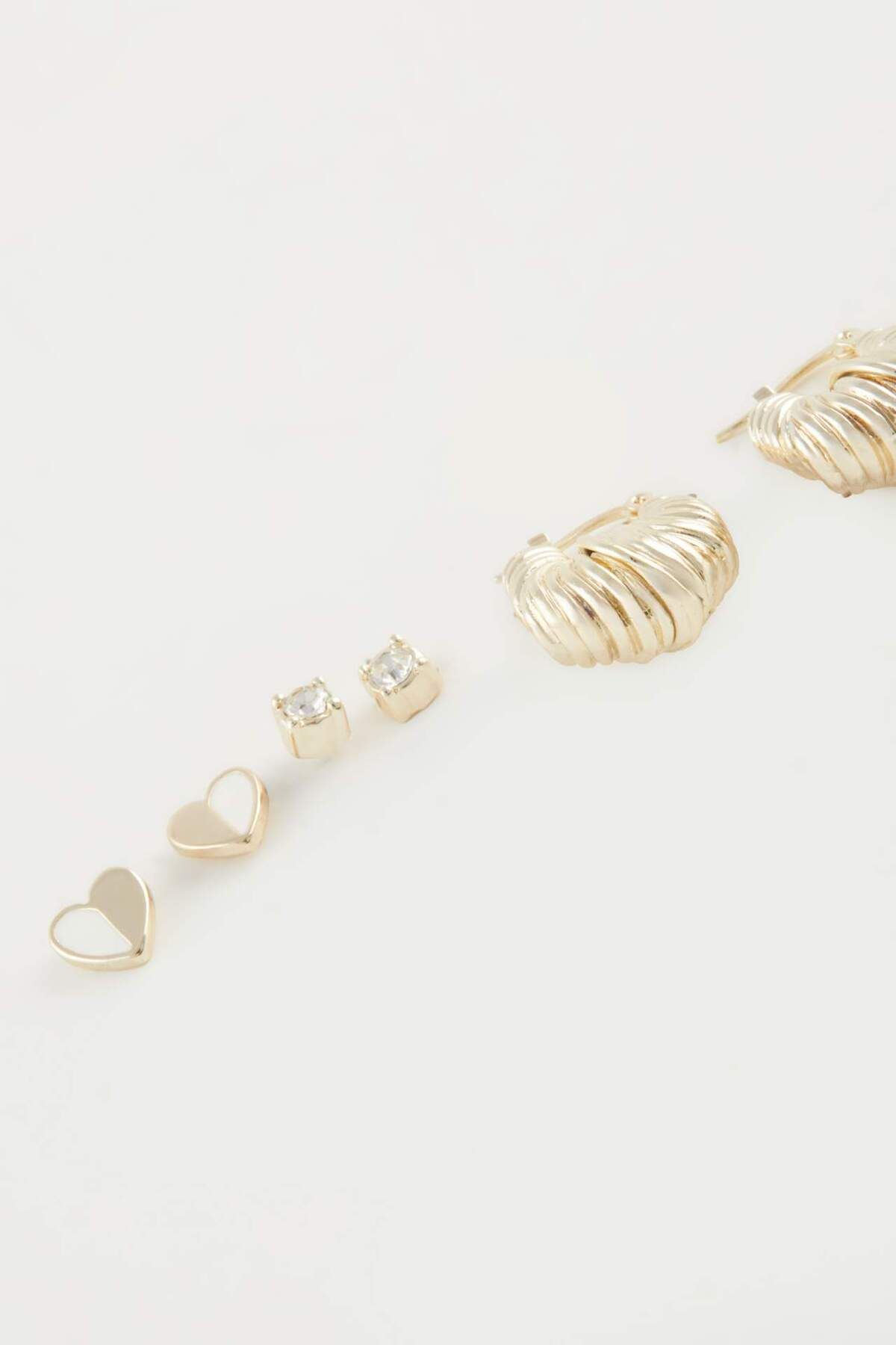 DeFacto-Women's 3-Piece Gold Earrings E3062Axns 2