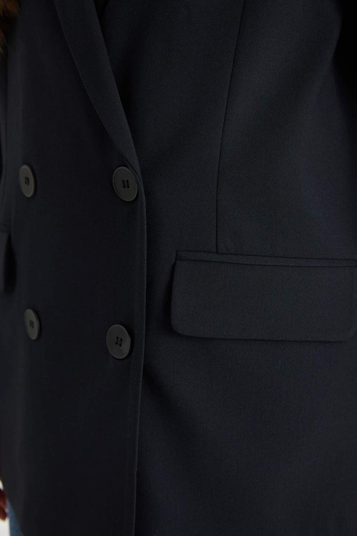 DeFacto-Oversize Wide Fit Basic Plain Blazer Jacket C2575Ax25Sp 5