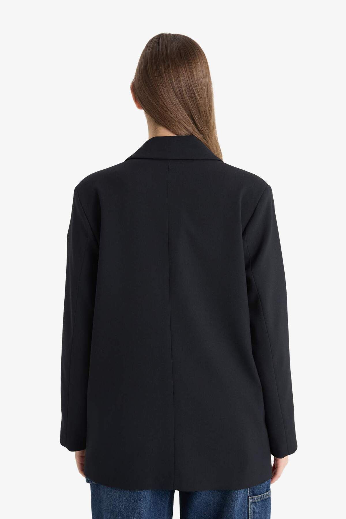 DeFacto-Oversize Wide Fit Basic Plain Blazer Jacket C2575Ax25Sp 6
