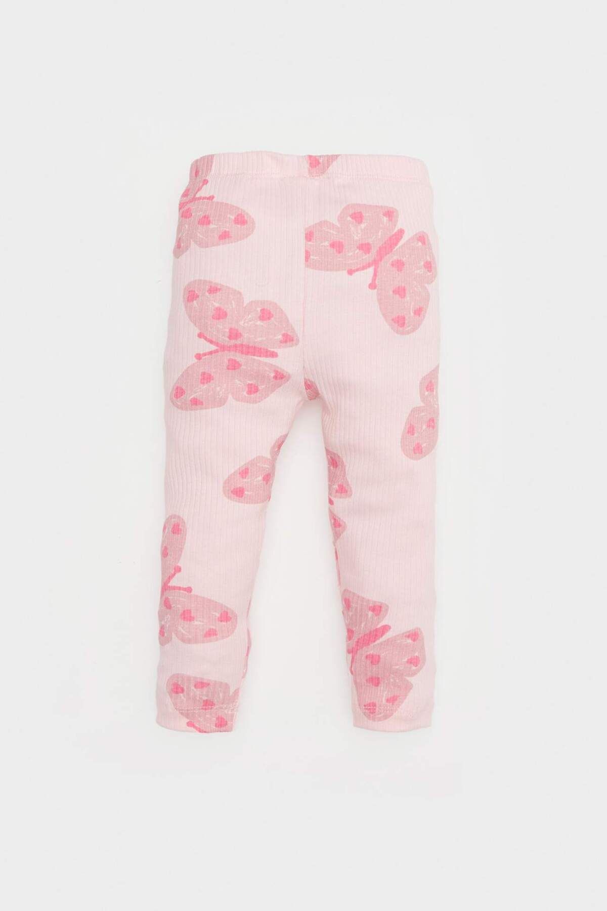 DeFacto-Gerippte Camisole-Leggings mit Schmetterlingsmuster für Babys und Mädchen E5547A525SP 3