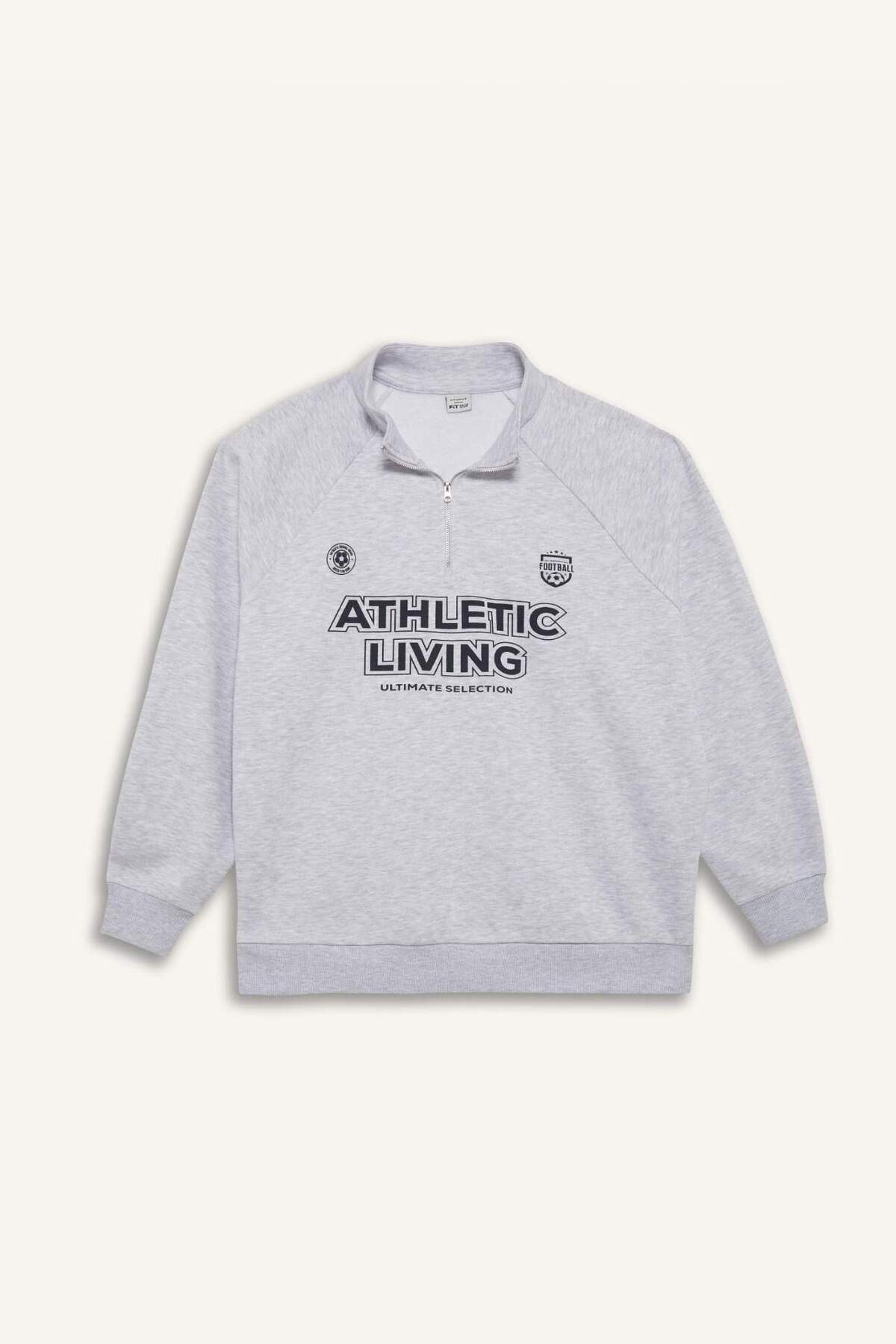 DeFacto-Hanorac sport cu imprimeu cu guler înalt DeFactoFit oversize D7754AX25SP 7