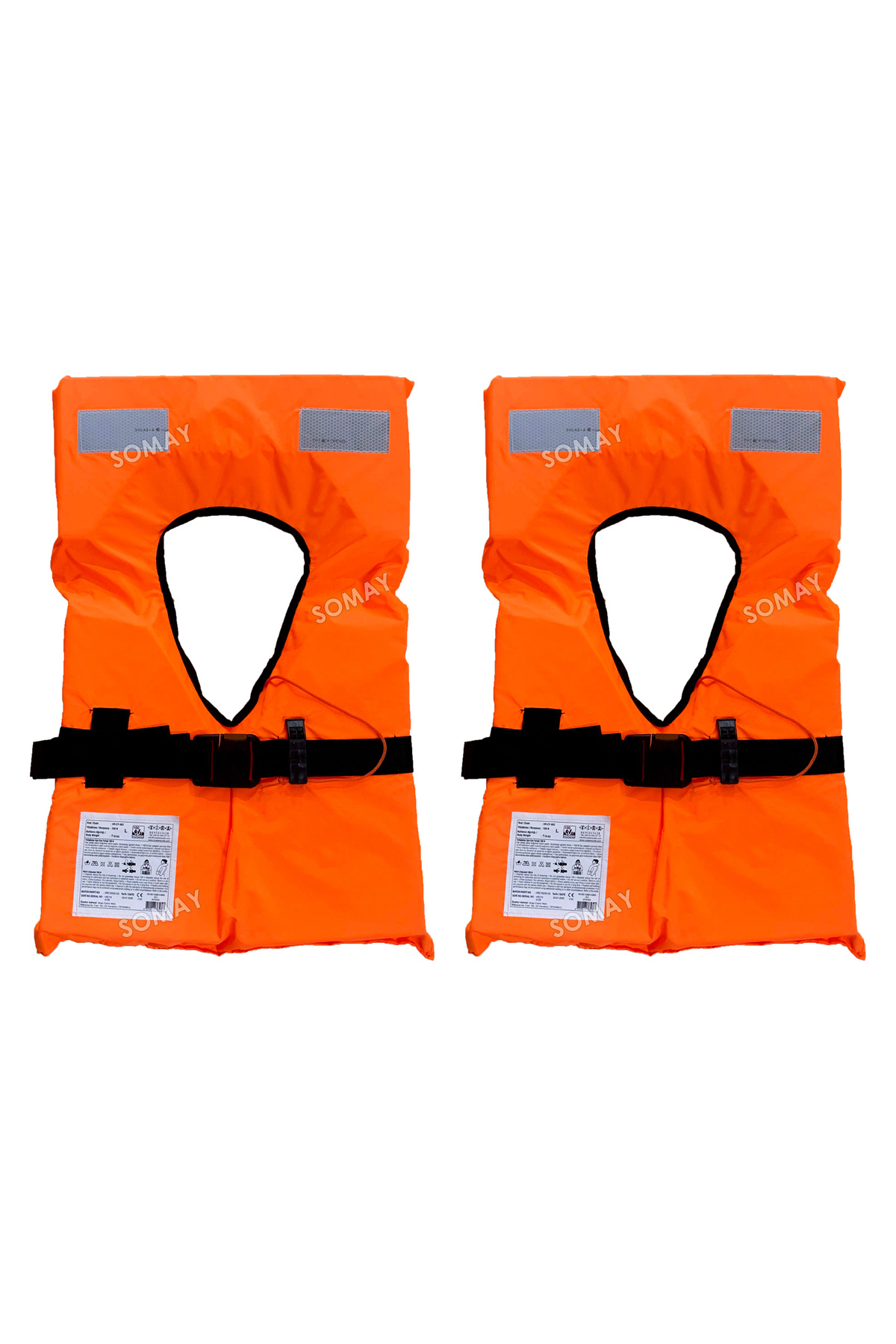 Somay Store Tekne Sertifikalı Yetişkin Can Yeleği Boyunduruk Tip 100N 70KG Üzeri 2 ADET