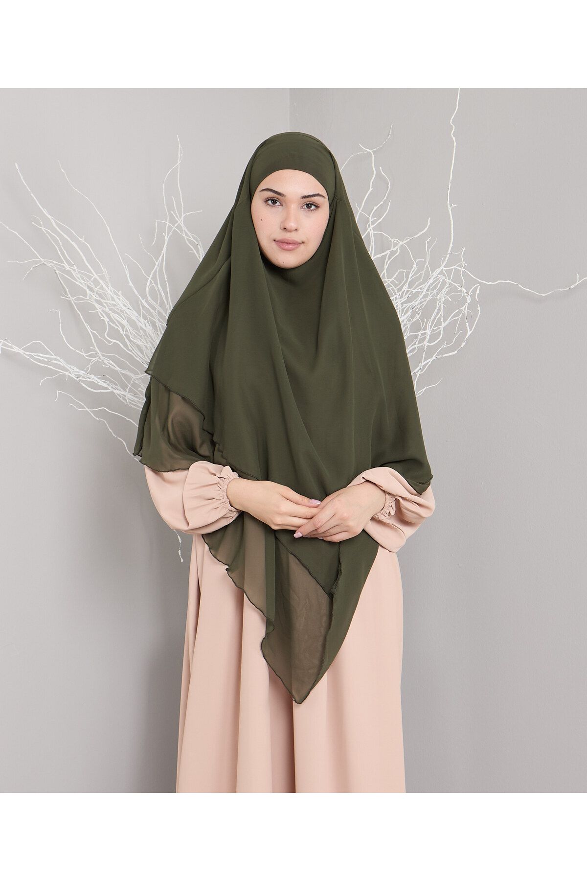 Mihrisina collection-3 Layer Sufle Hijab Khi̇mar Ready Turban Shal Standard Size Practical 4