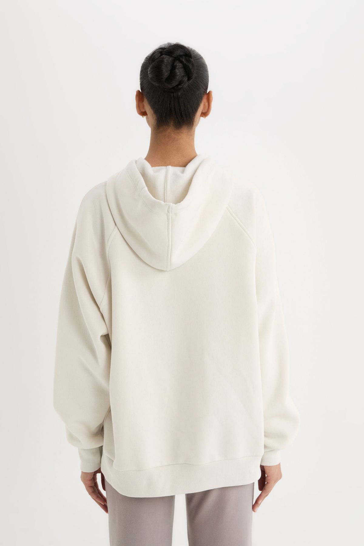DeFacto-Fit Oversize Fit Χοντρό αθλητικό φούτερ με κουκούλα B0415ax23au 6
