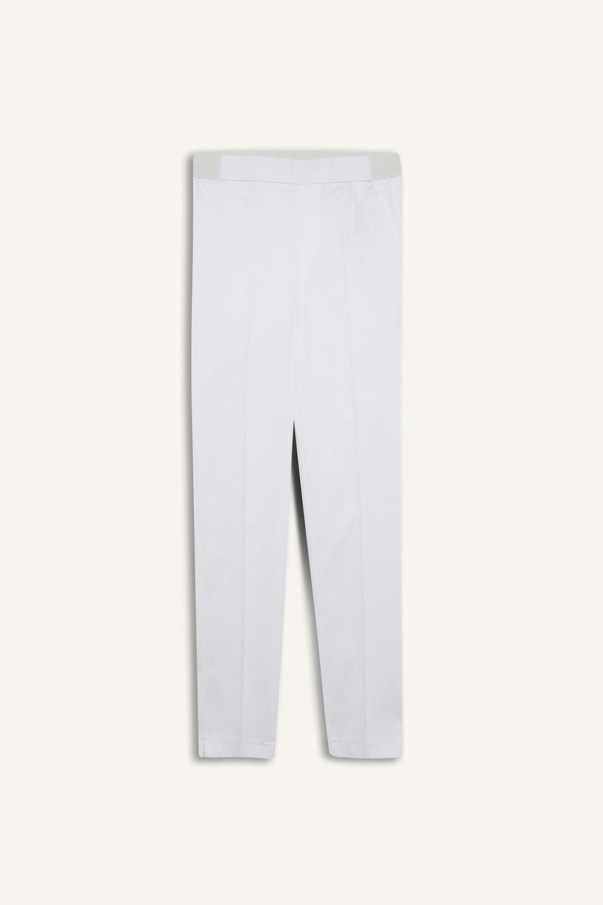 DeFacto-Women's White Valentina Cigarette Pants J8743Az19Sp 8