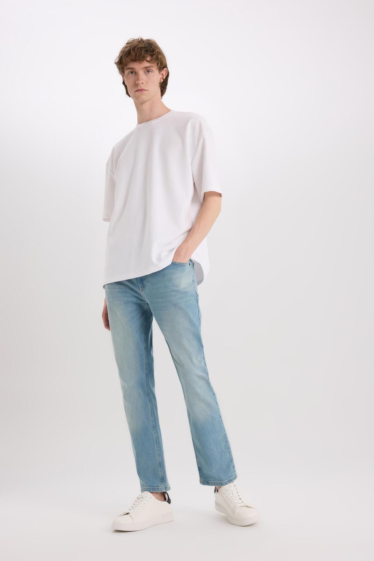 DeFacto-Sergio Regular Fit - Τζιν ποδιών κανονικής μέσης E5414AX25SP 1