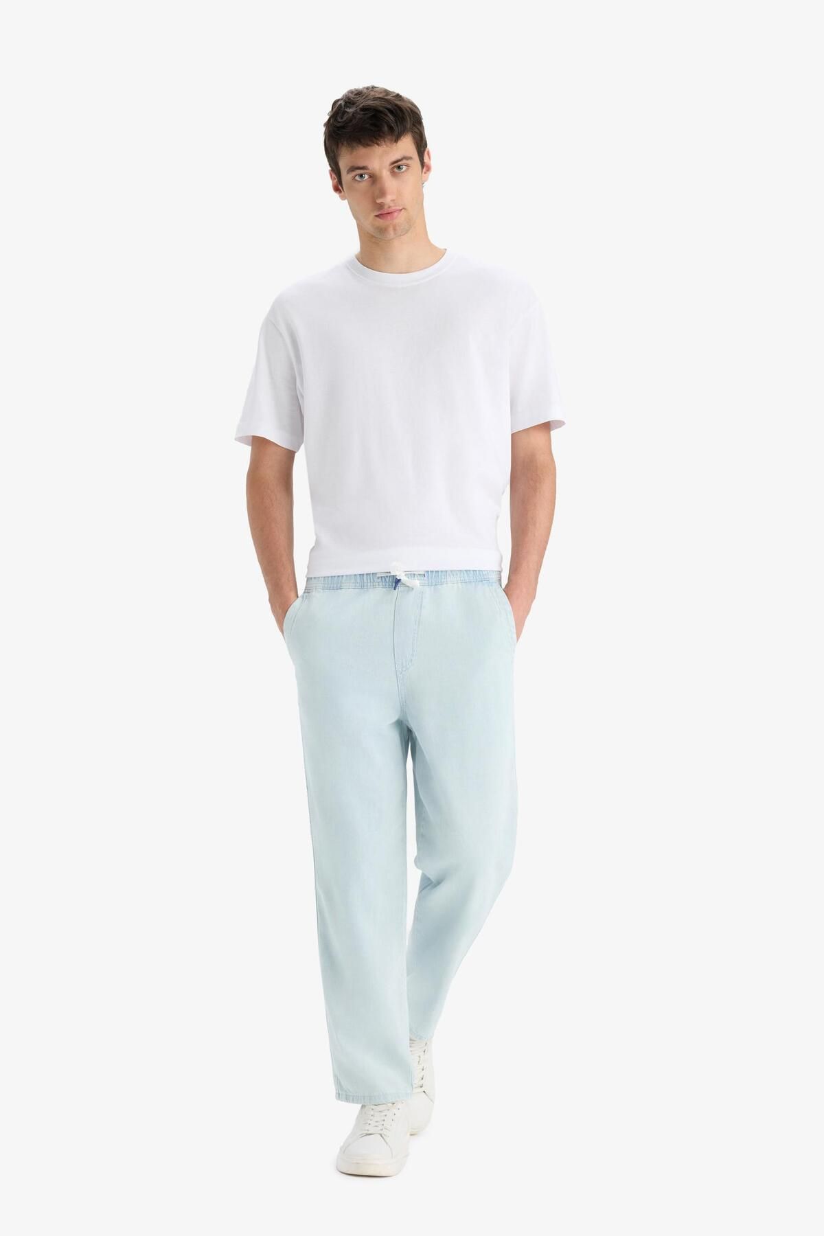 DeFacto-Παντελόνι Ylan Jean Wide Fit C2045ax24sm 2