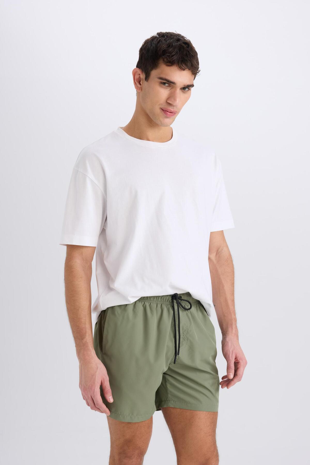 DeFacto-Mesh Lined Quick Dry Short Length Sea Shorts X2955Az25Hs 3