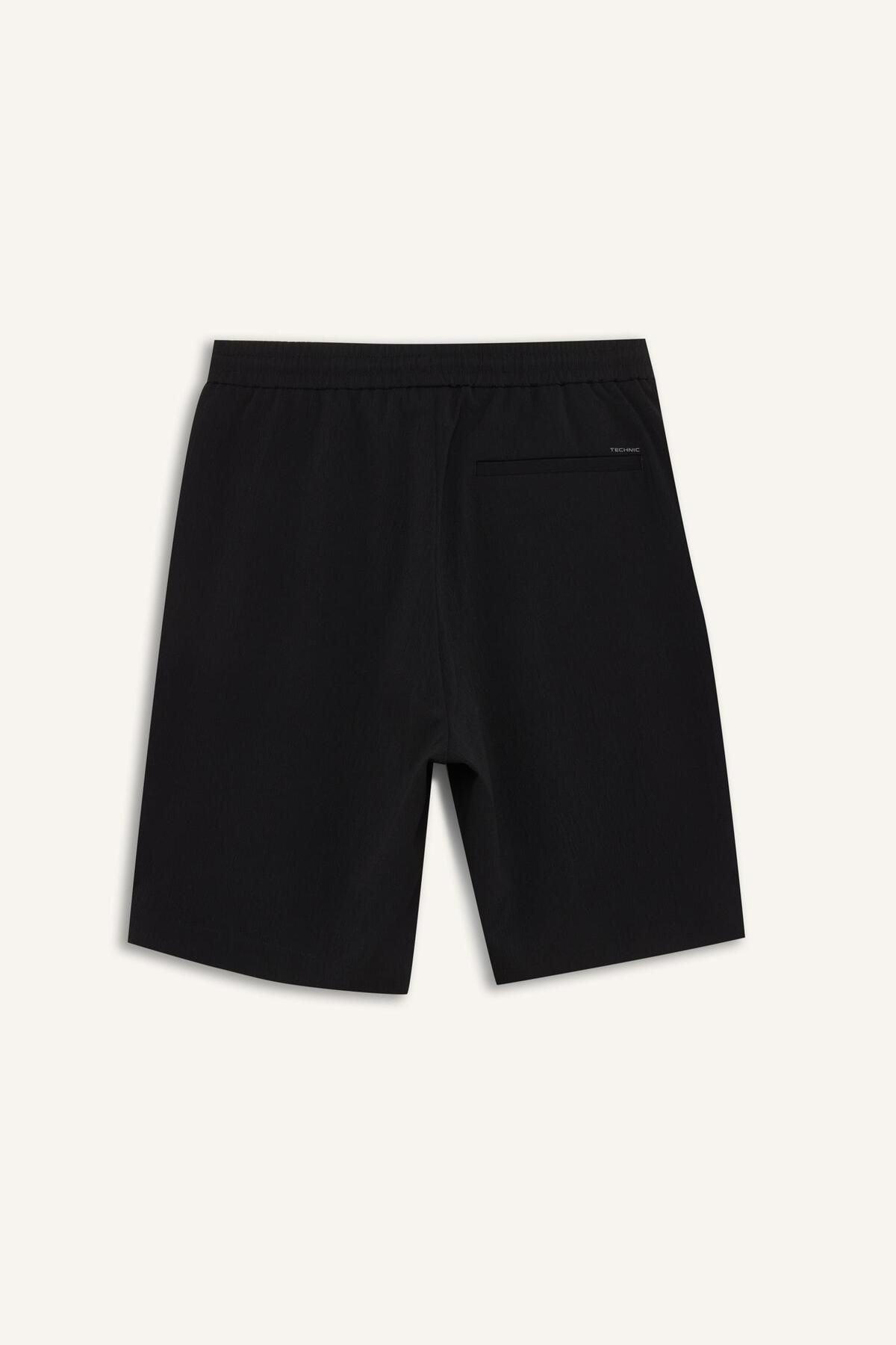 DeFacto-Strukturierte Bermuda-Shorts mit normaler Passform und Schnürung an der Taille D9451AX25SP 8