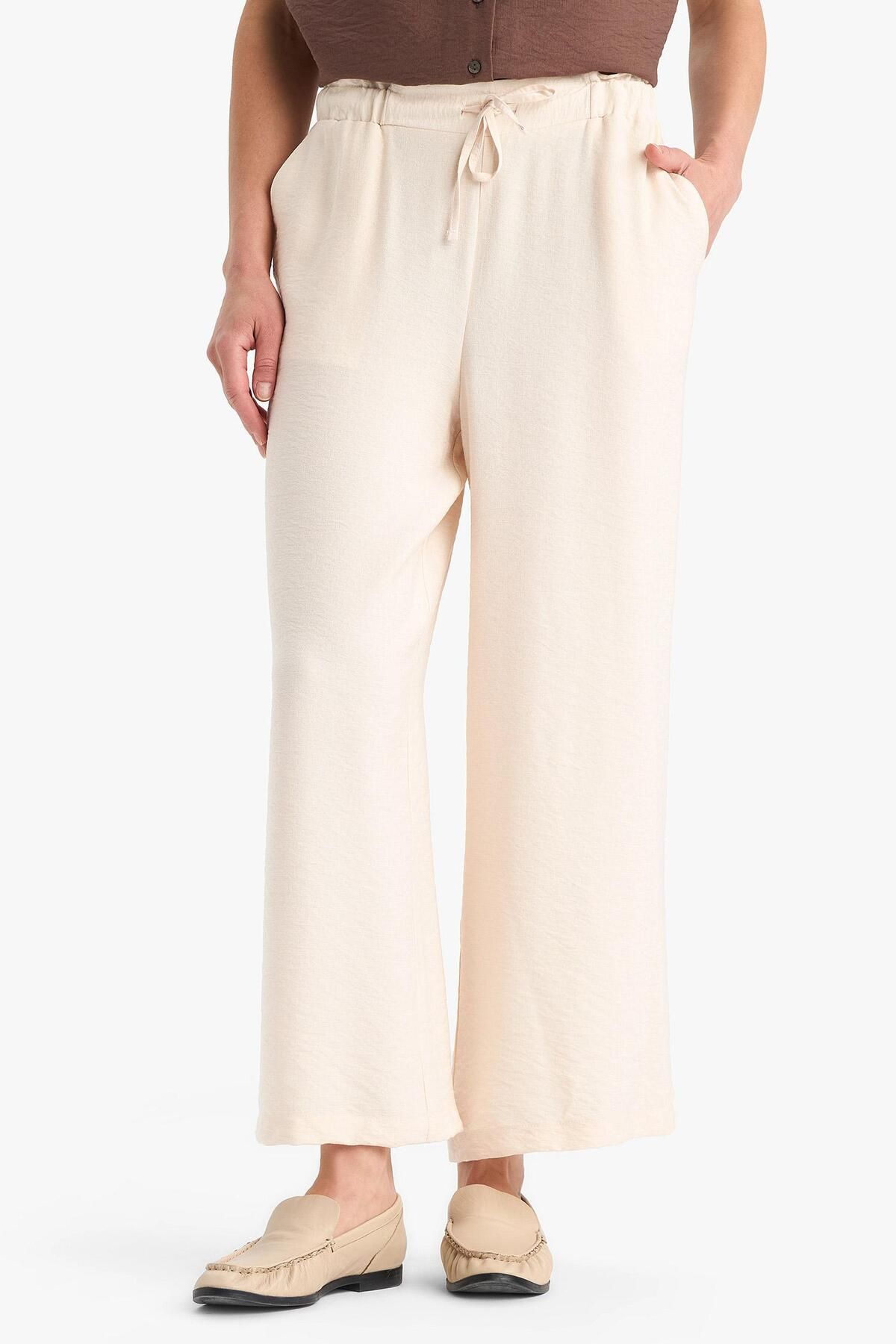 DeFacto-Hose mit normaler Passform und Taschendetail mit weitem Bein F0988AX25SM 8