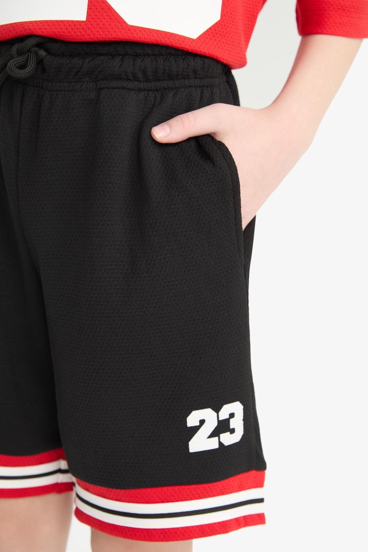 DeFacto-Boy's Printed Shorts with Elastic Waist F2419A825Hs 6