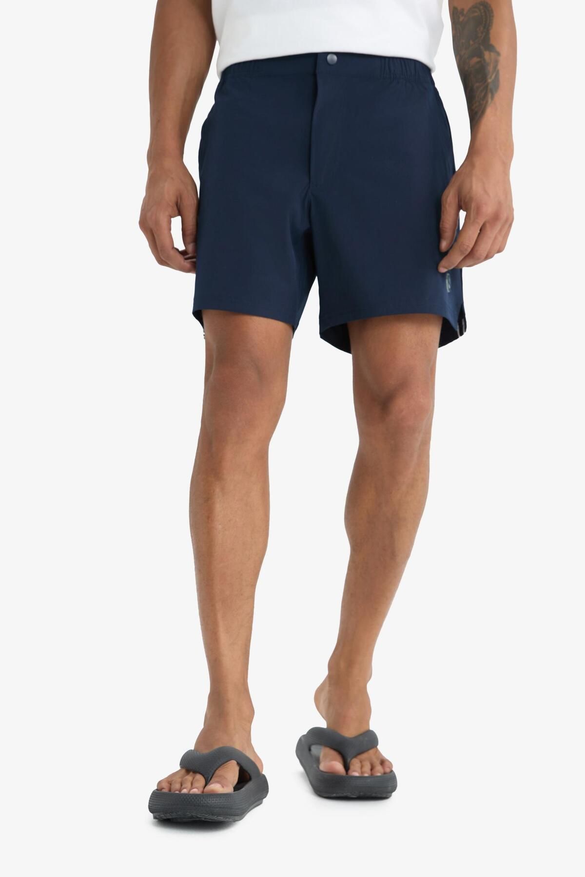 DeFacto-Defactofit Flexible Textured Short Length Sea Shorts E4057Ax25Hs 3
